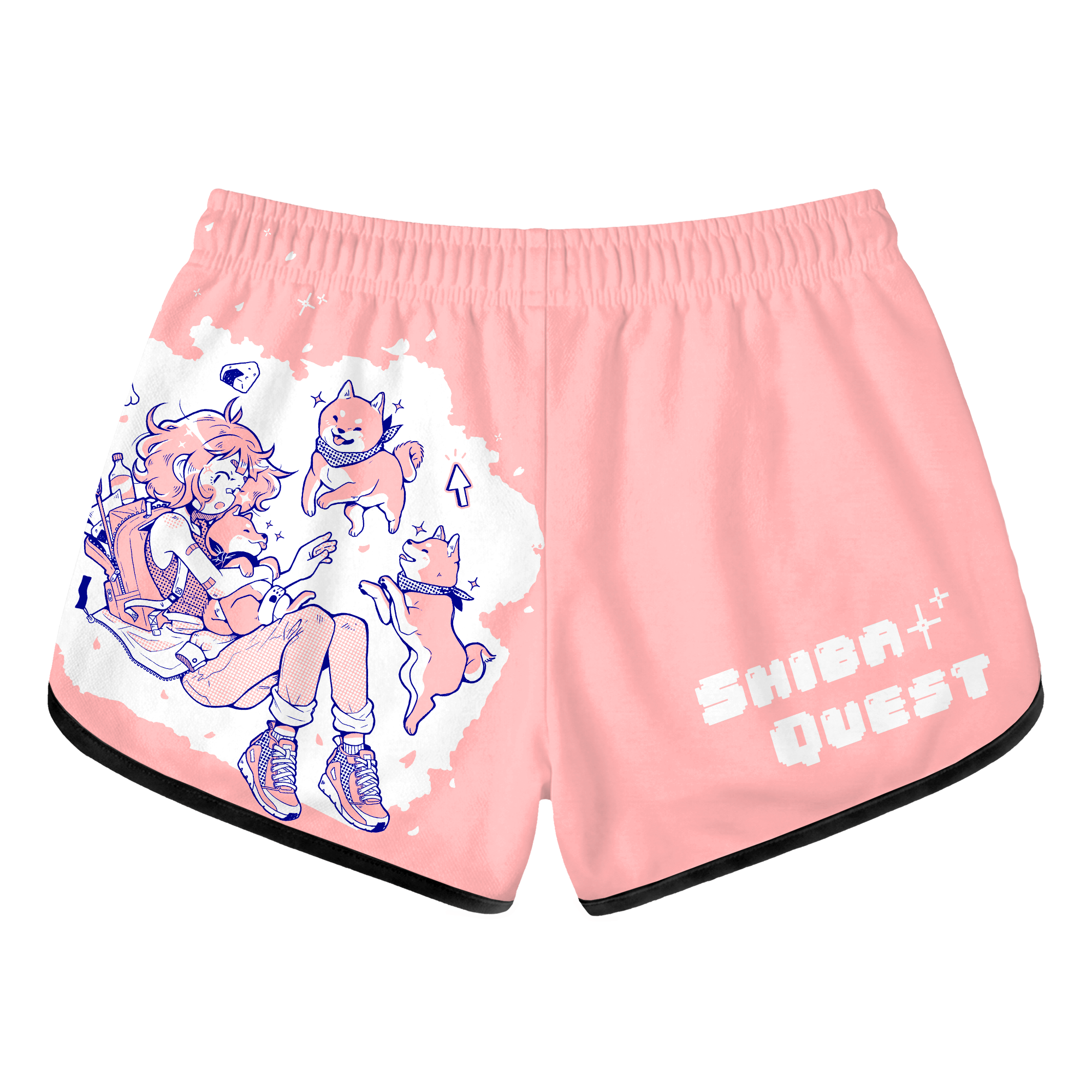 Shiba Quest Retro Shorts