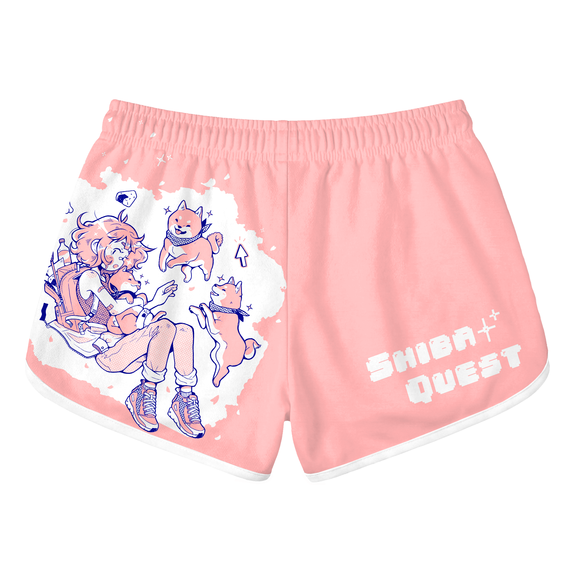 Shiba Quest Retro Shorts