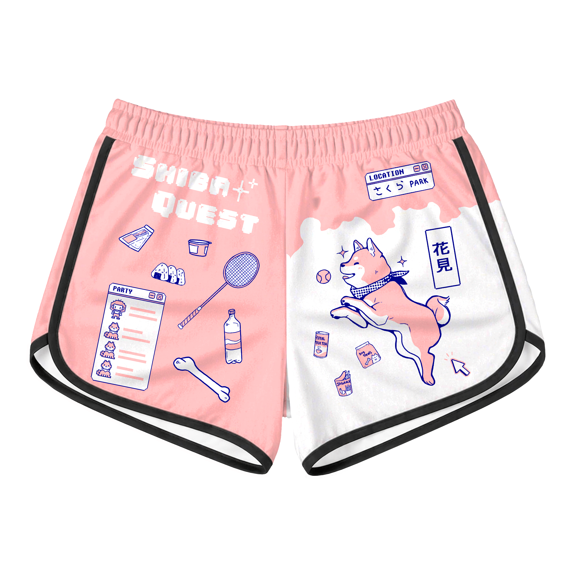 Shiba Quest Retro Shorts