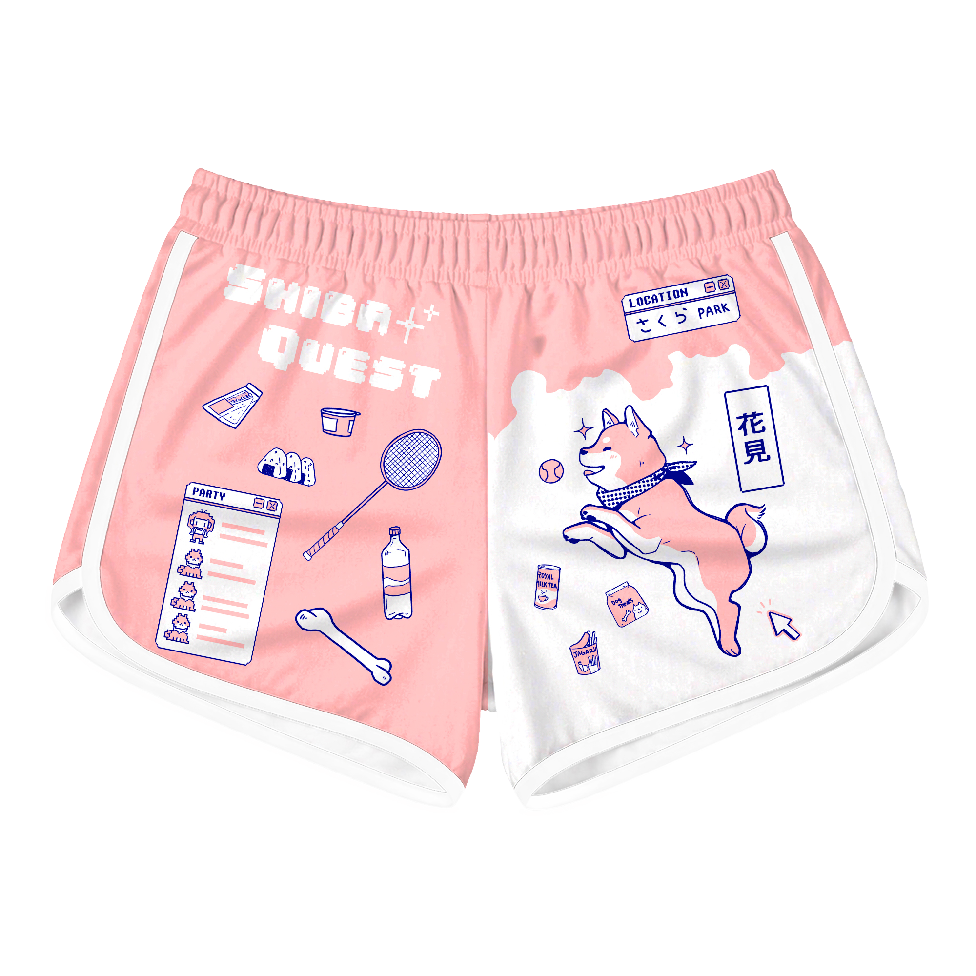 Shiba Quest Retro Shorts