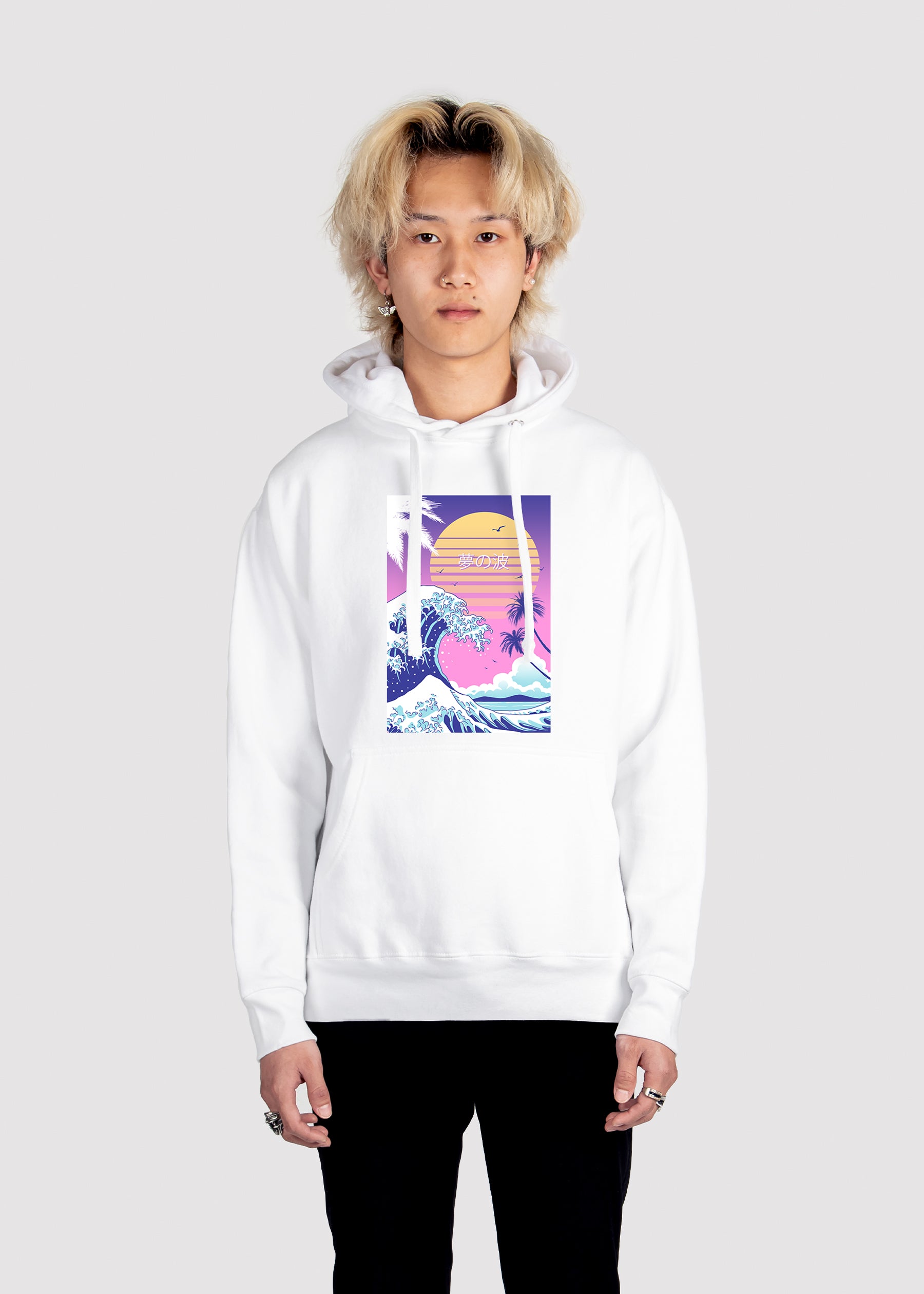 Experience the Vaporwave fashion with Vapor95's Graphic Hoodies