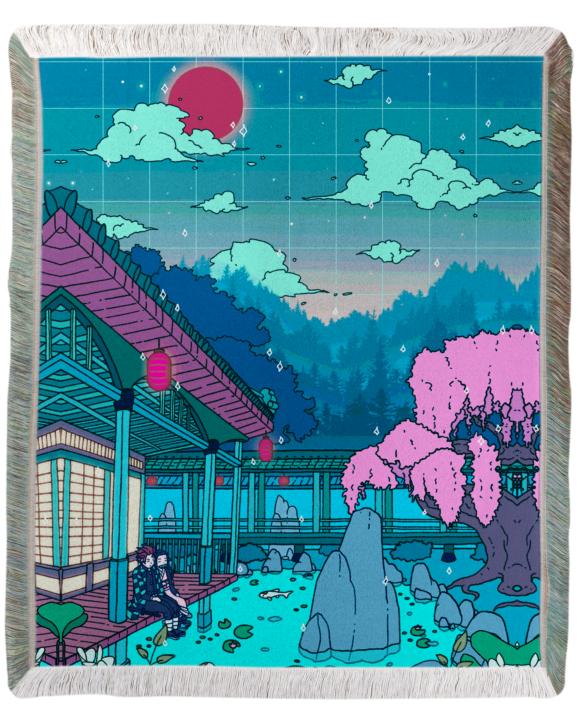 Together At Twilight Woven Blanket