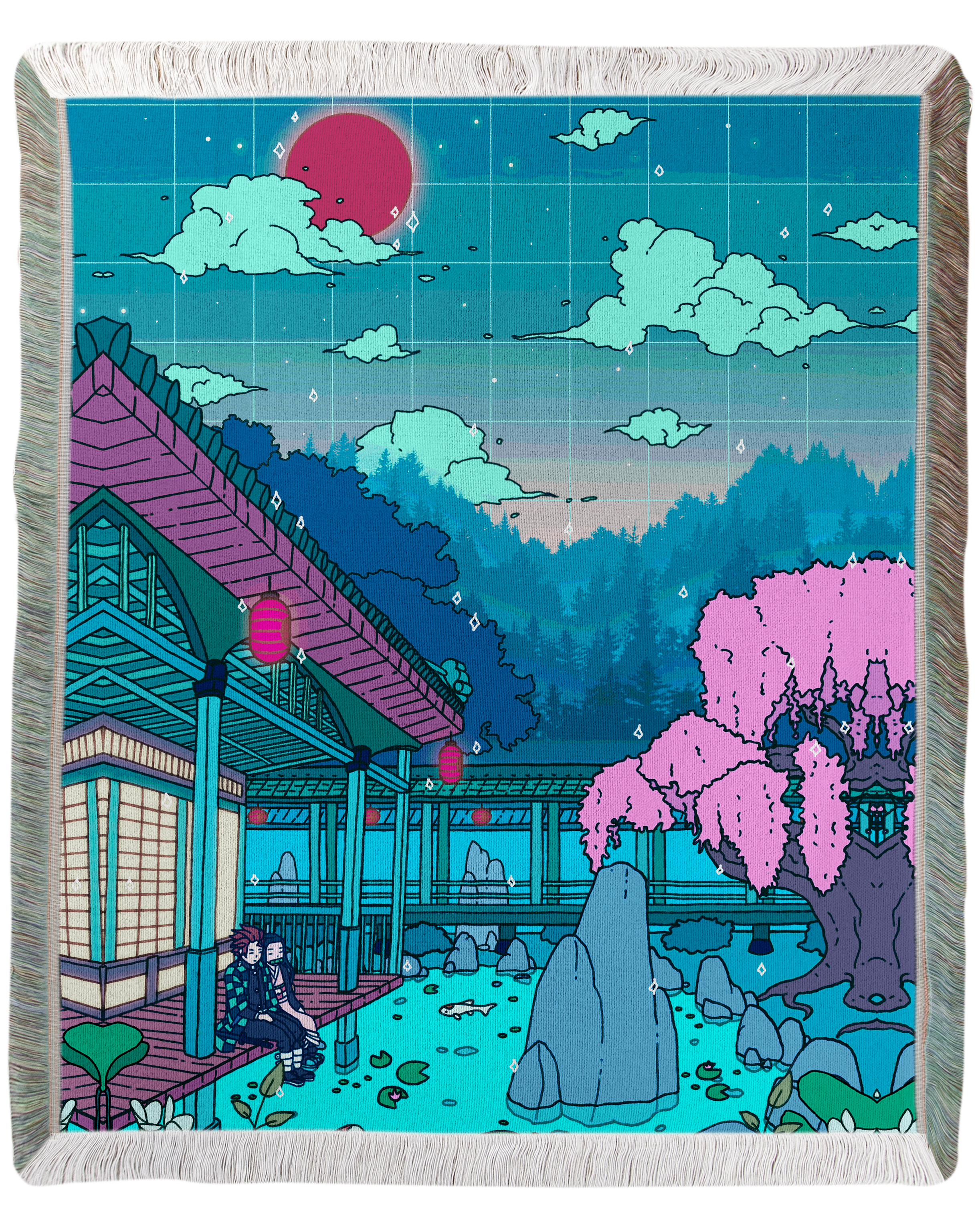 Together At Twilight Woven Blanket