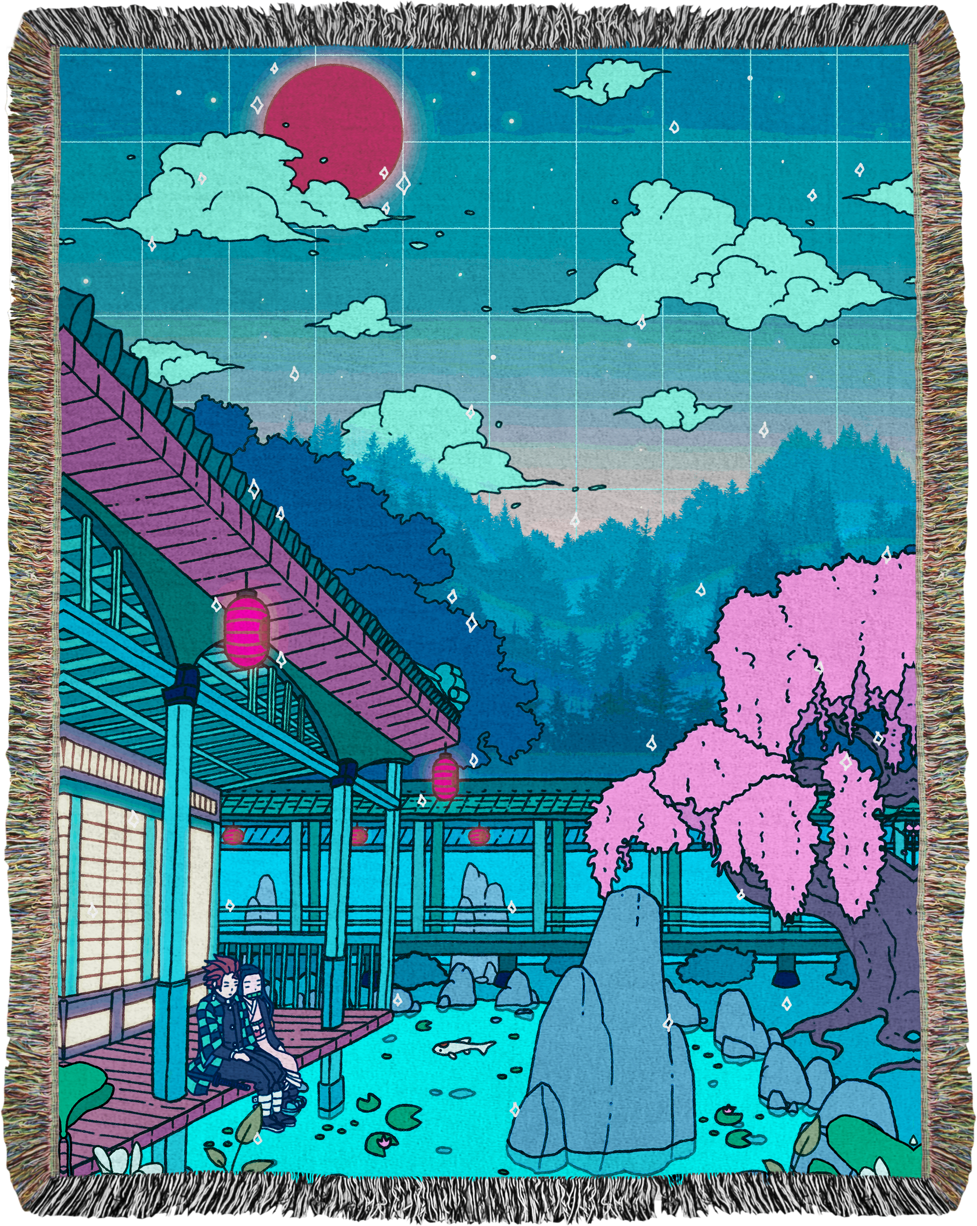 Together At Twilight Woven Blanket