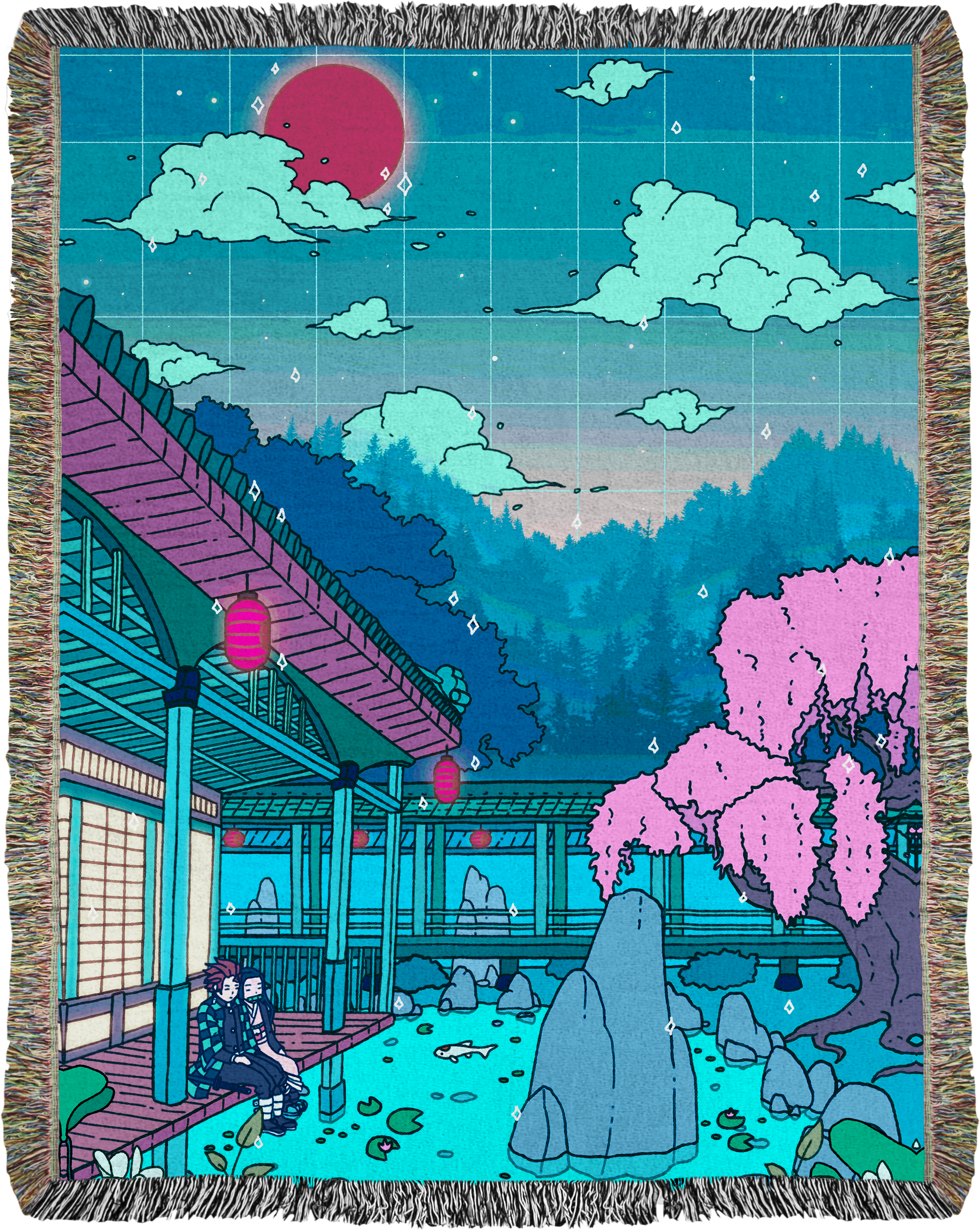 Together At Twilight Woven Blanket