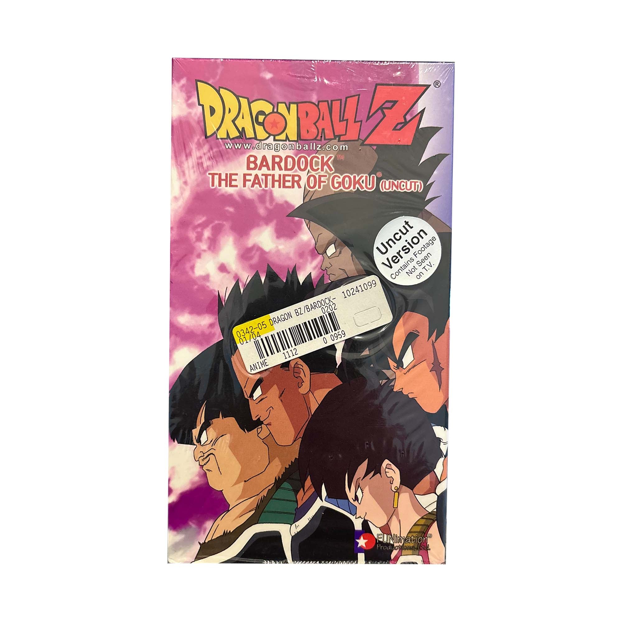 Dragon Ball Z Bardock Father of Goku Uncut VHS Tape
