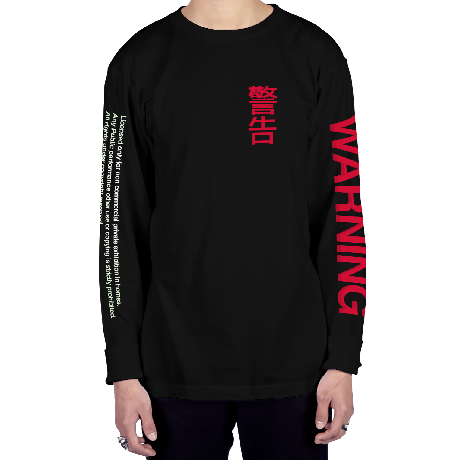 Warning Long Sleeve Tee