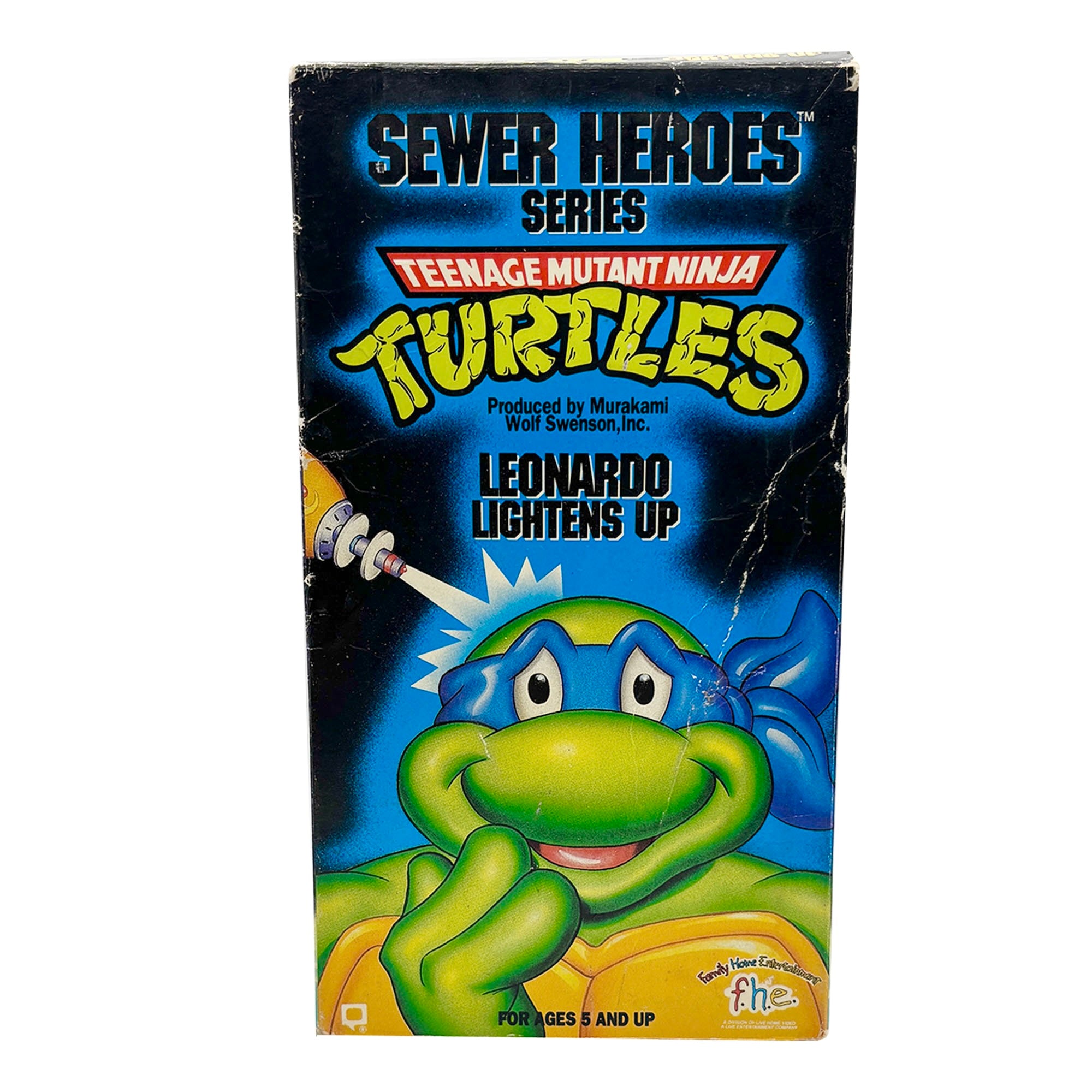 Teenage Mutant Ninja Turtles Leonardo Lightens Up VHS Tape
