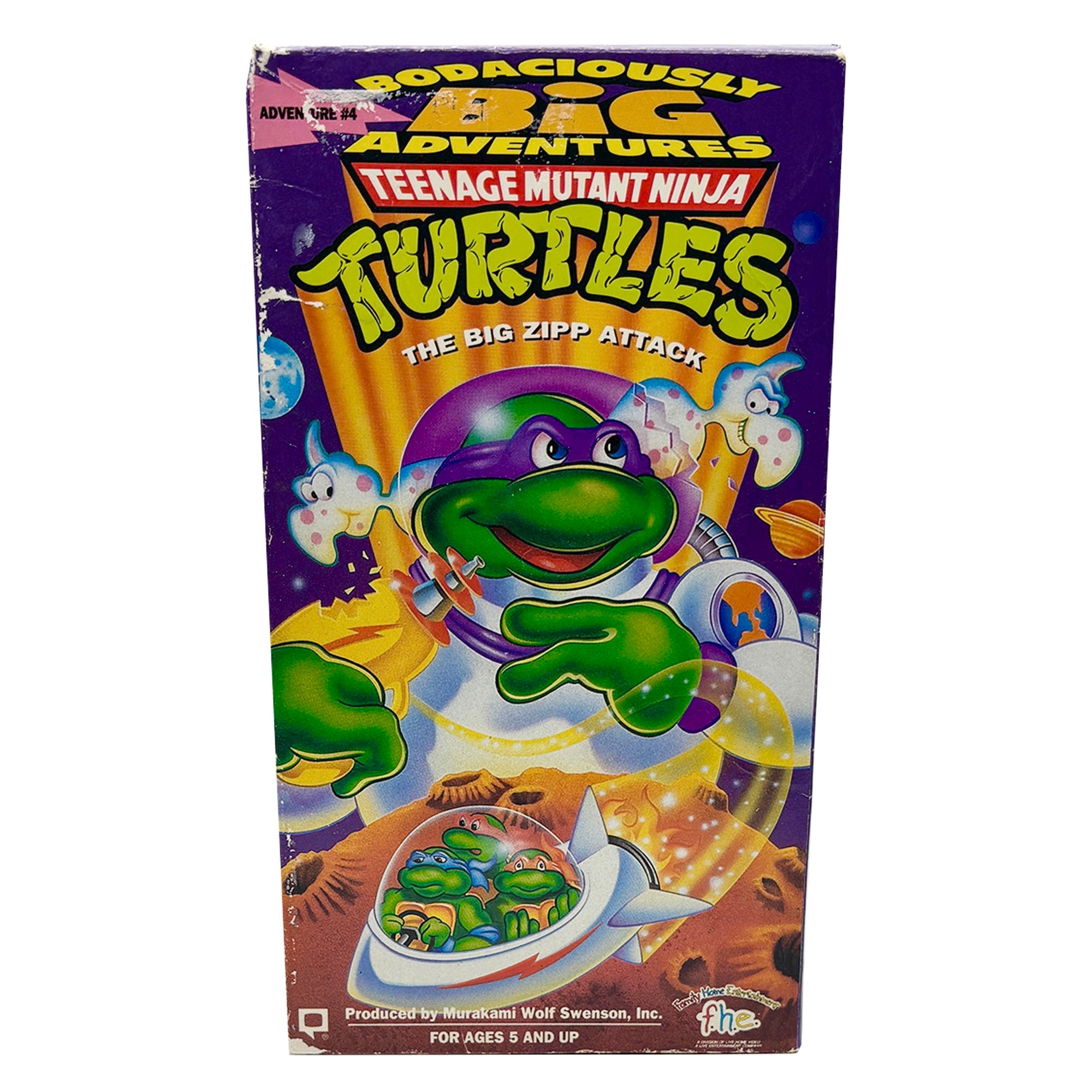 Teenage Mutant Ninja Turtles The Big Zipp Attack VHS Tape