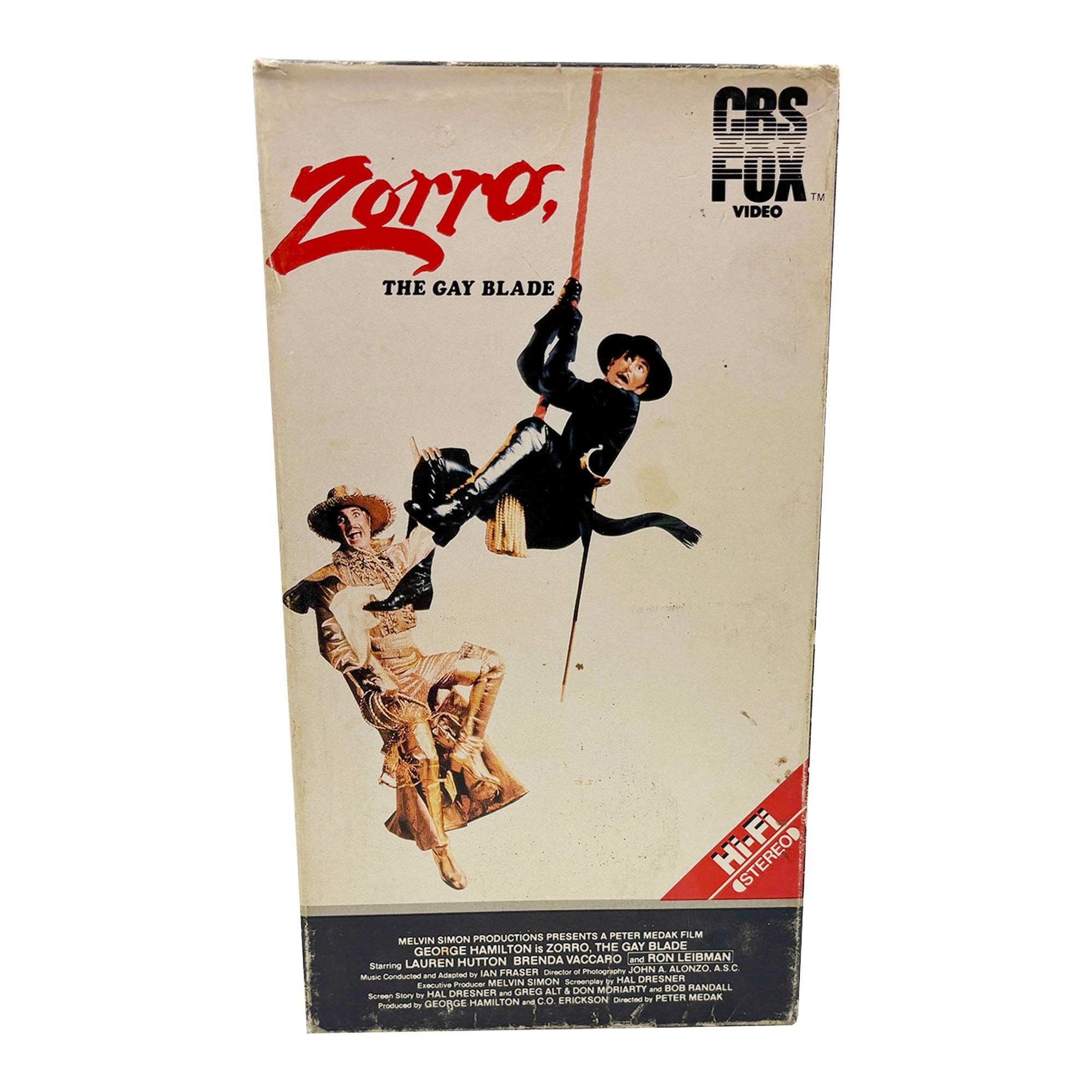 Zorro the Gay Blade VHS Tape