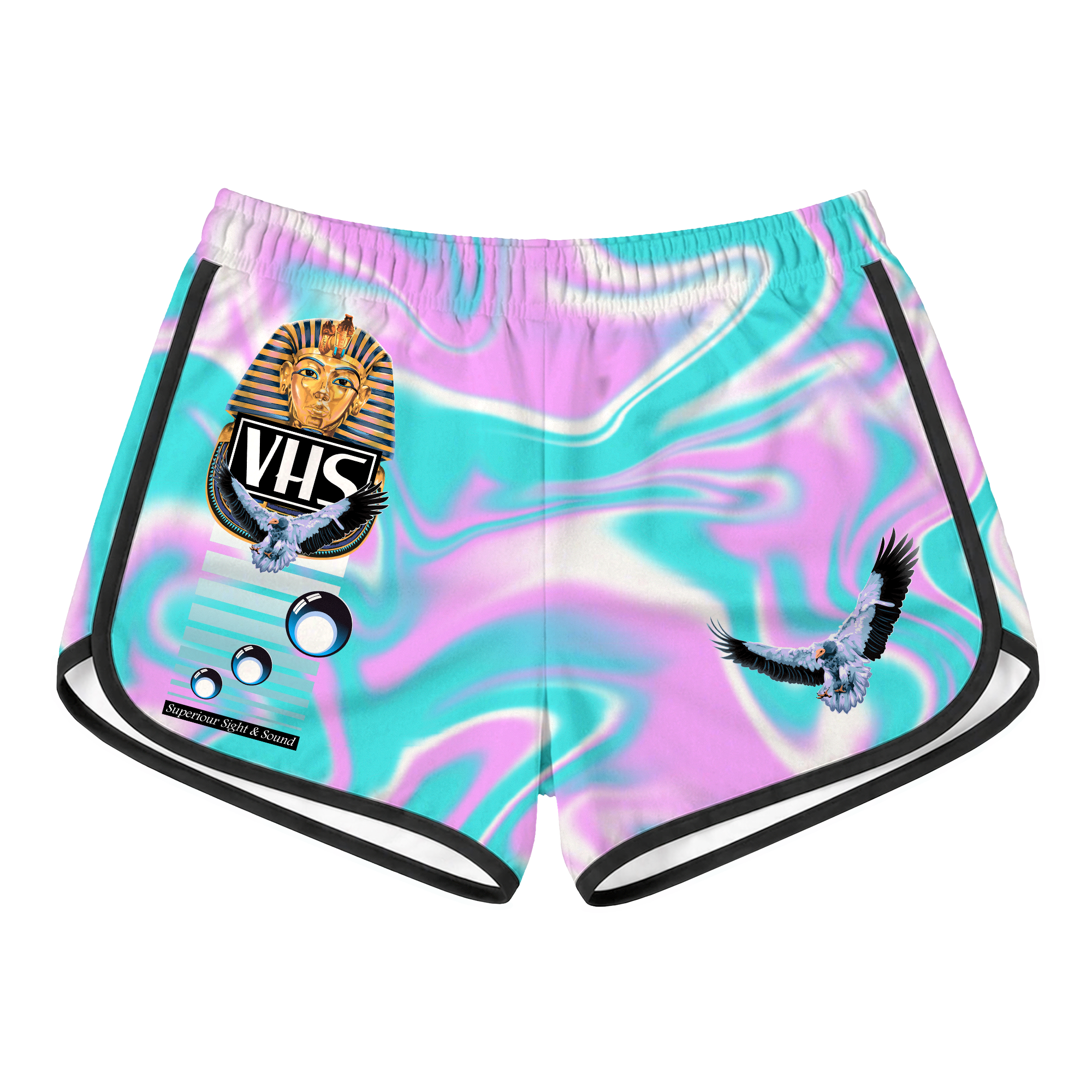 VHS Glyph Retro Shorts