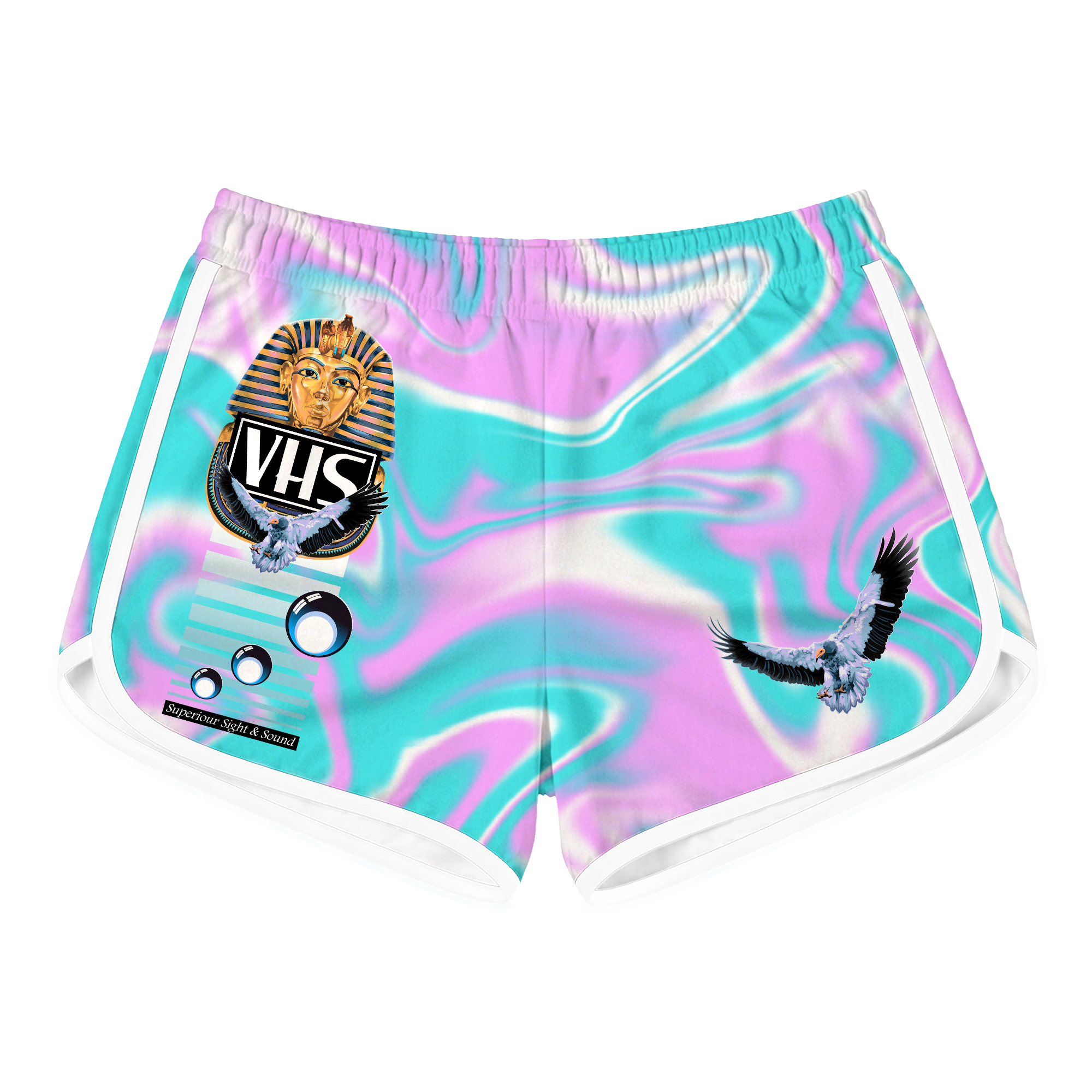 VHS Glyph Retro Shorts