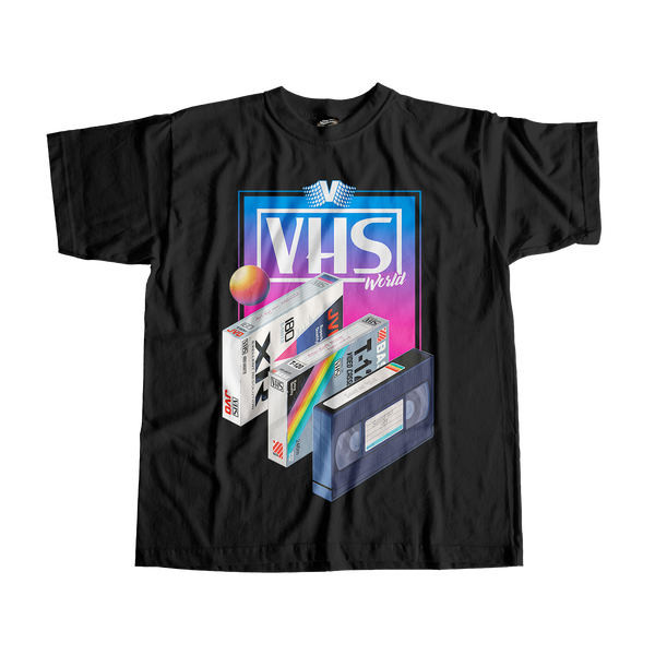 vivision VIDEO DRIVE Tシャツ　ステッカー　VHSセット VHS World Tee – Vapor95