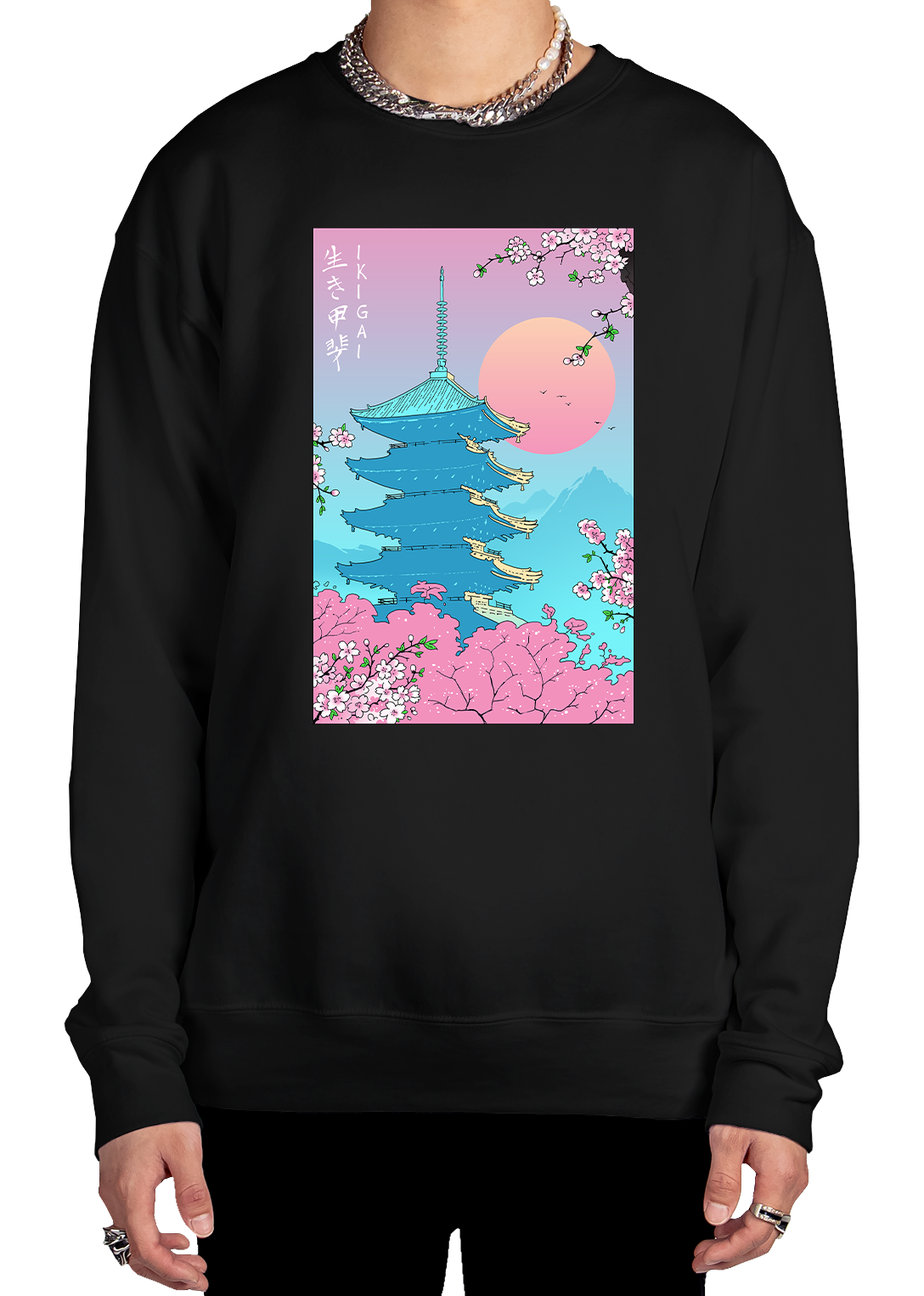 Vaporwave Pagoda Sweatshirt