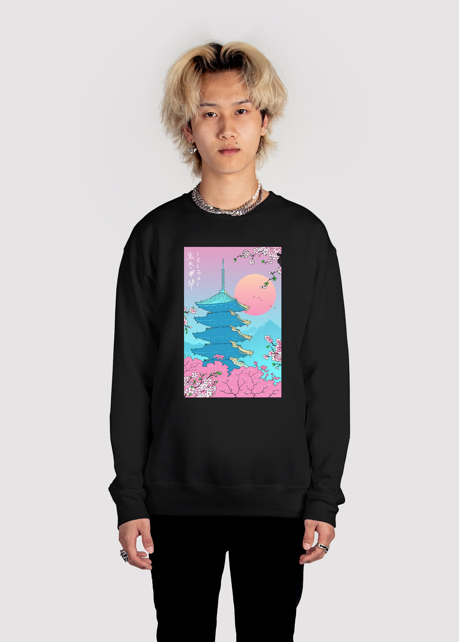 Vaporwave Pagoda Sweatshirt