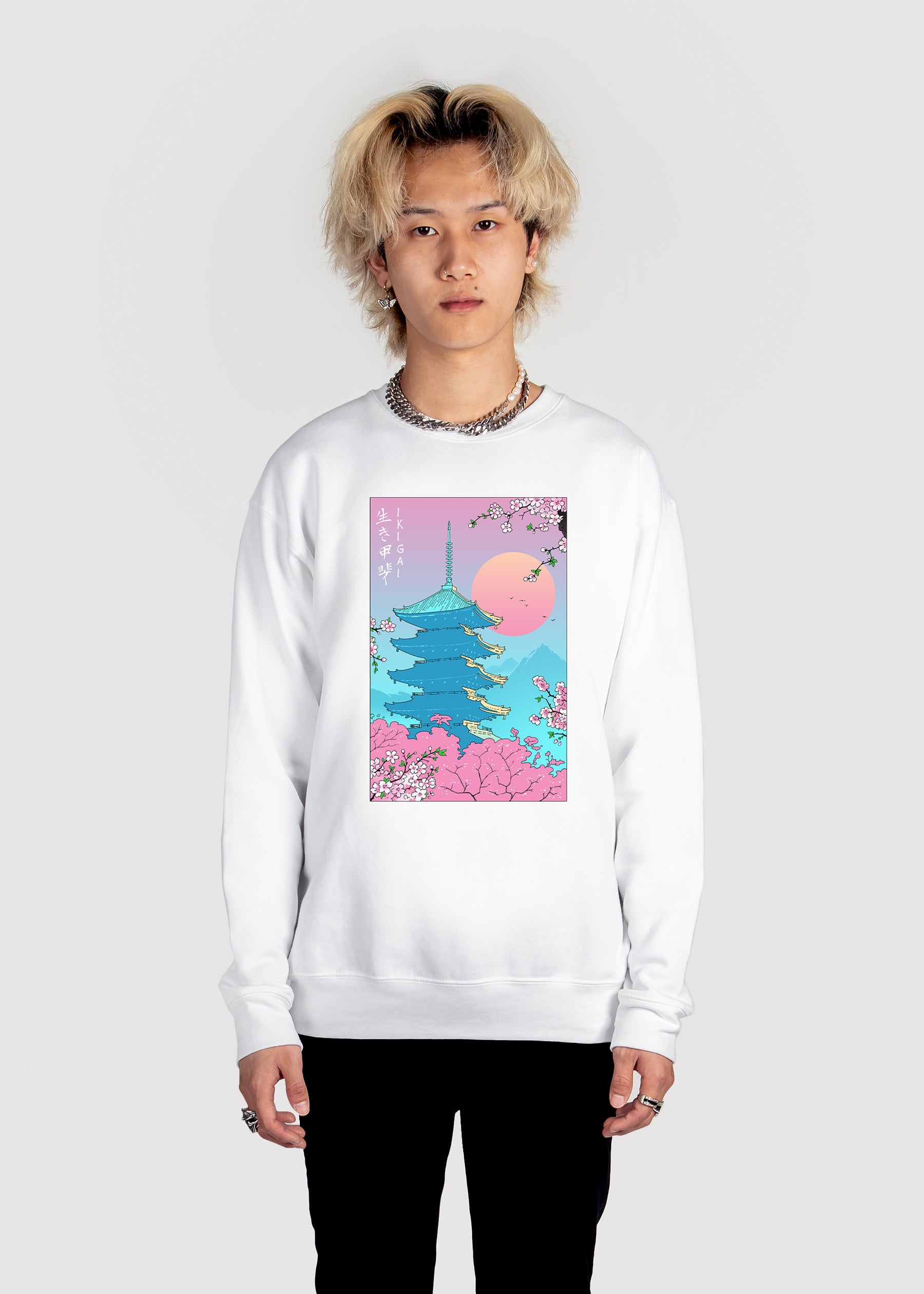 Vaporwave Pagoda Sweatshirt