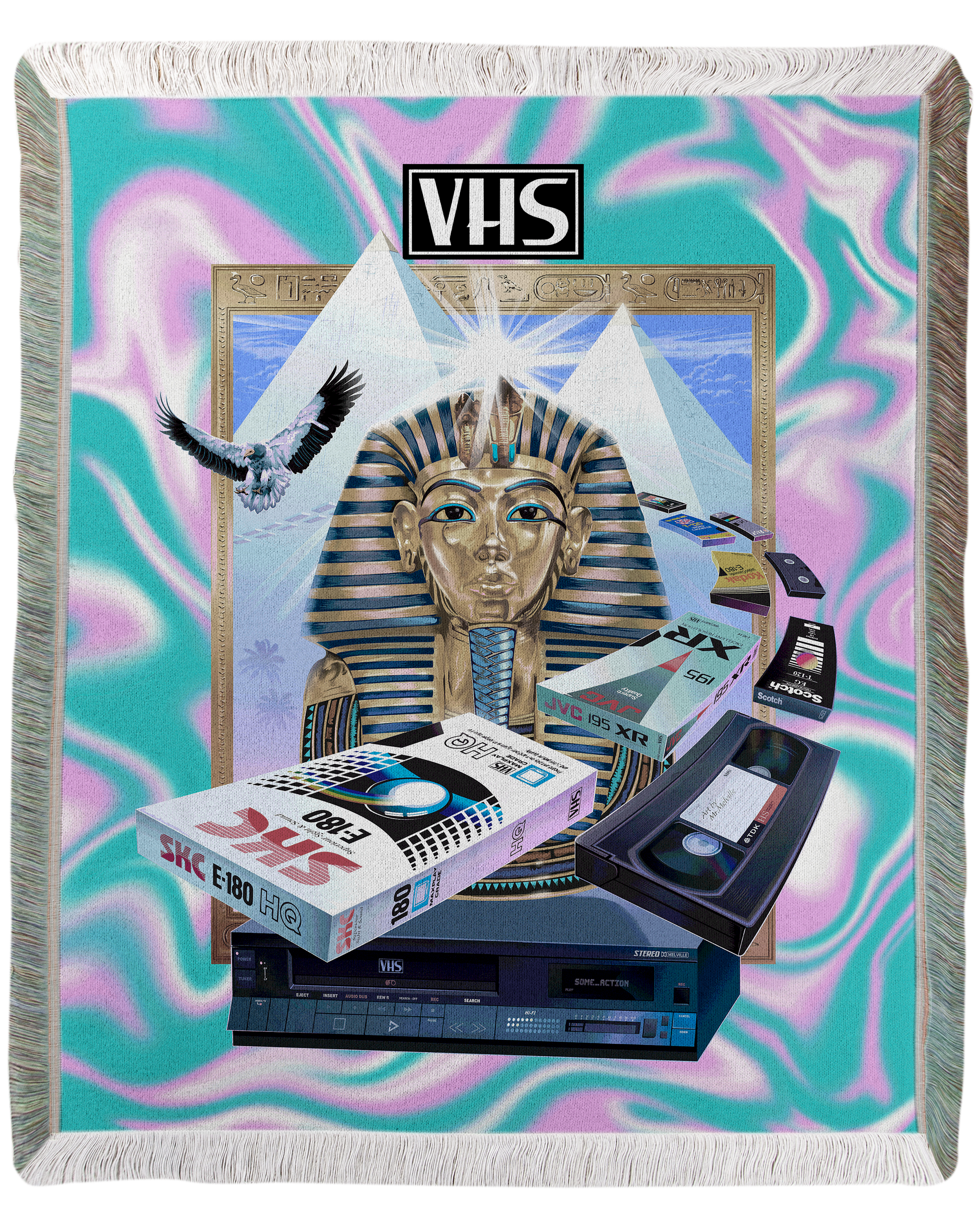 Vhs Glyph Woven Blanket