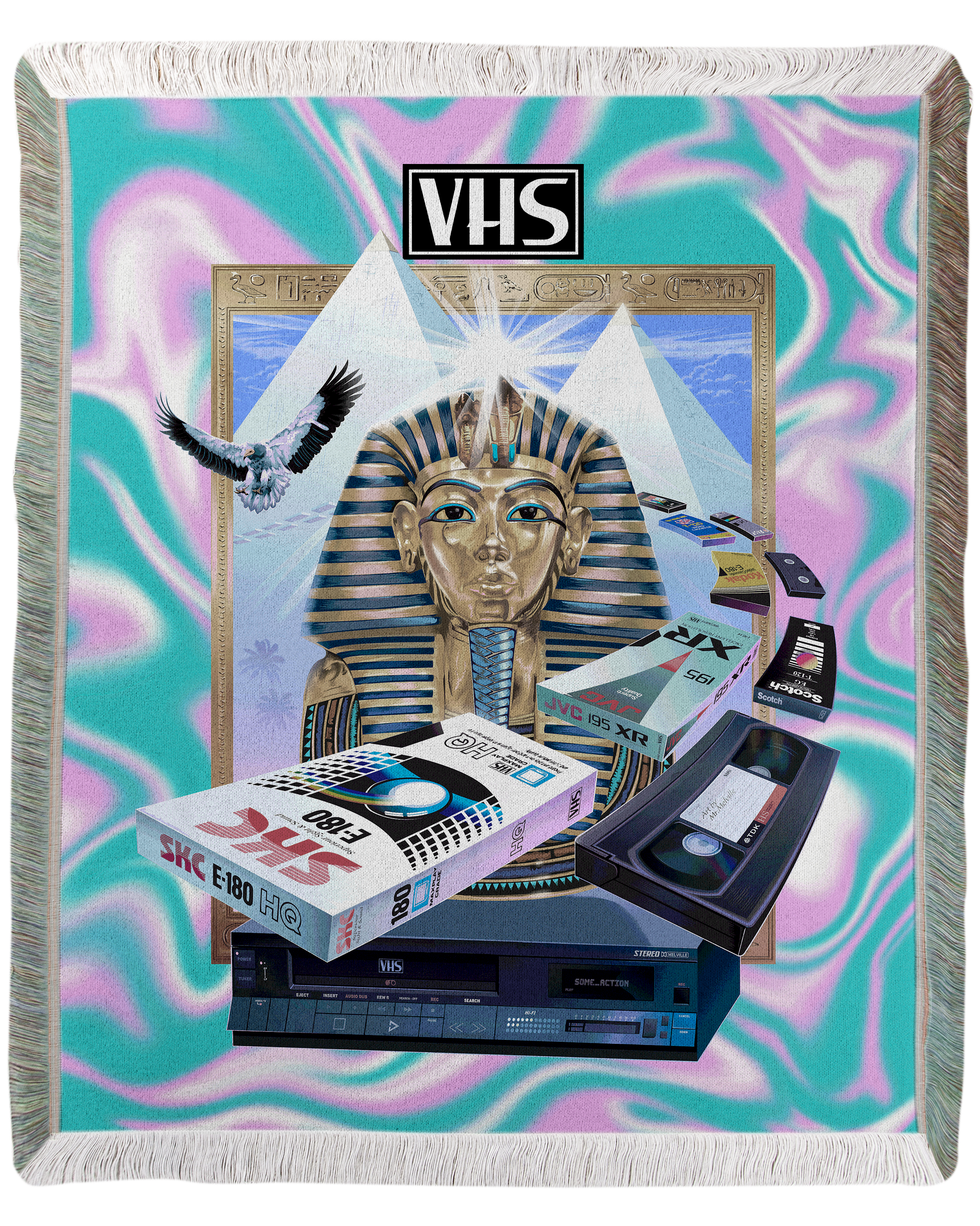Vhs Glyph Woven Blanket