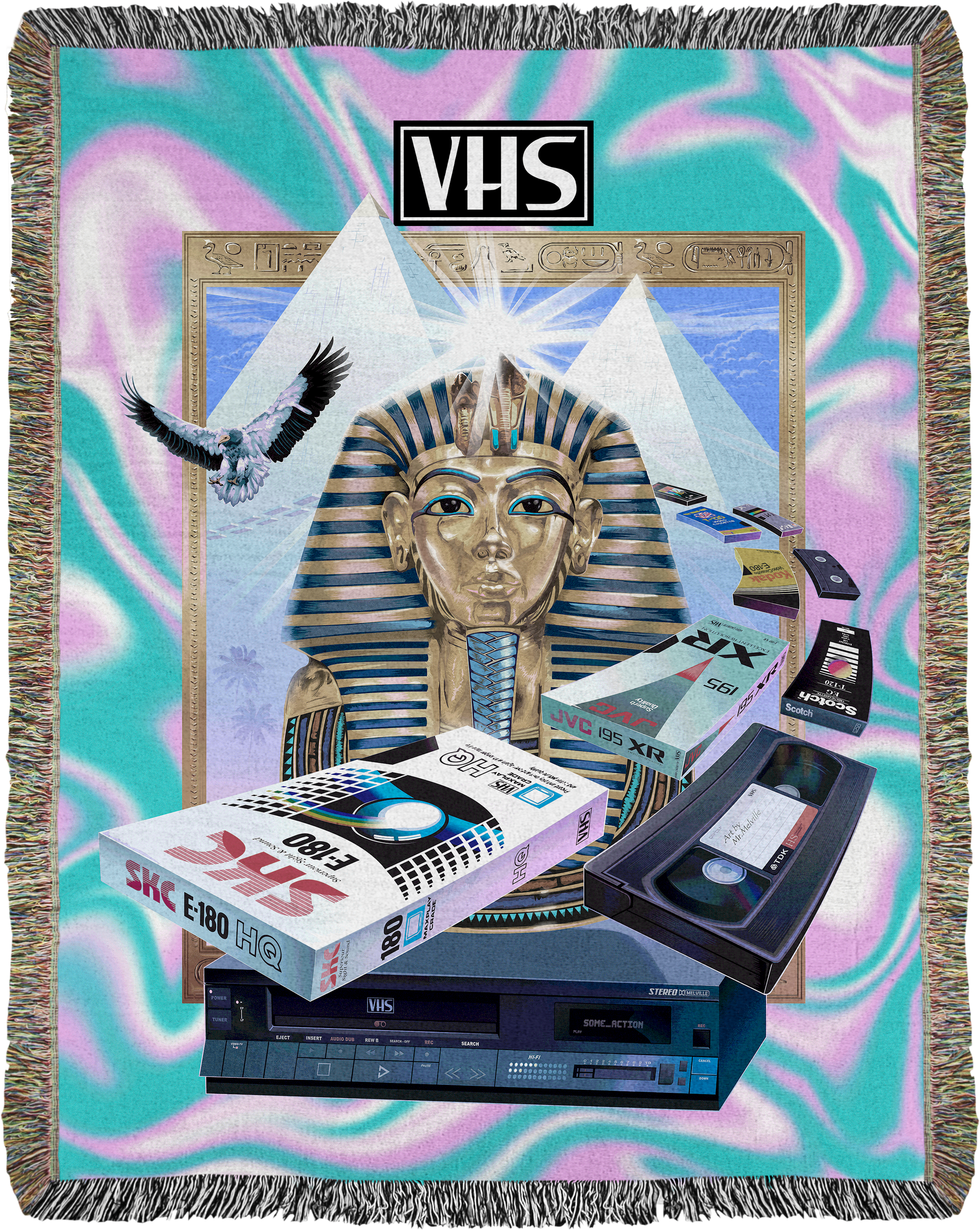Vhs Glyph Woven Blanket
