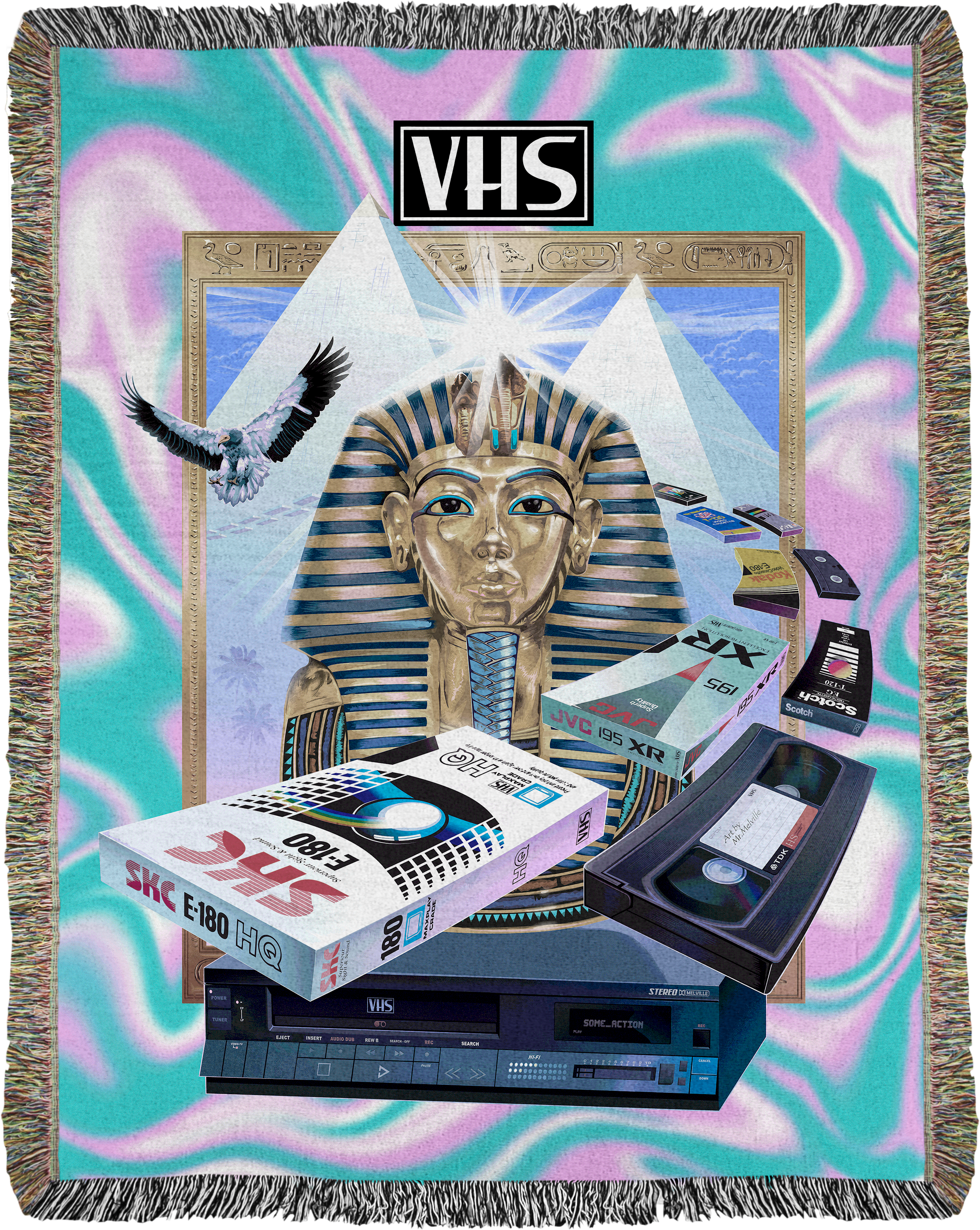 Vhs Glyph Woven Blanket