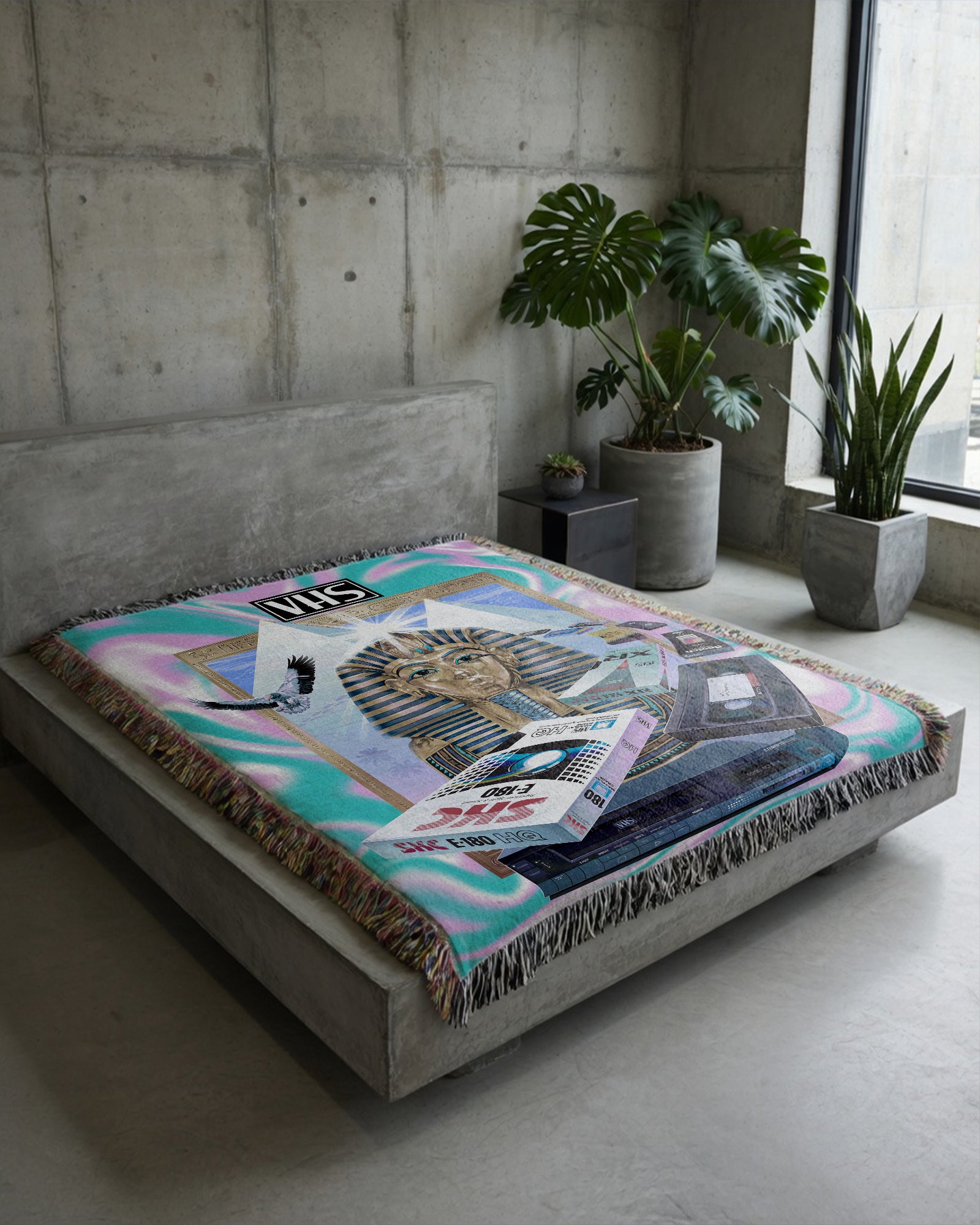 Vhs Glyph Woven Blanket