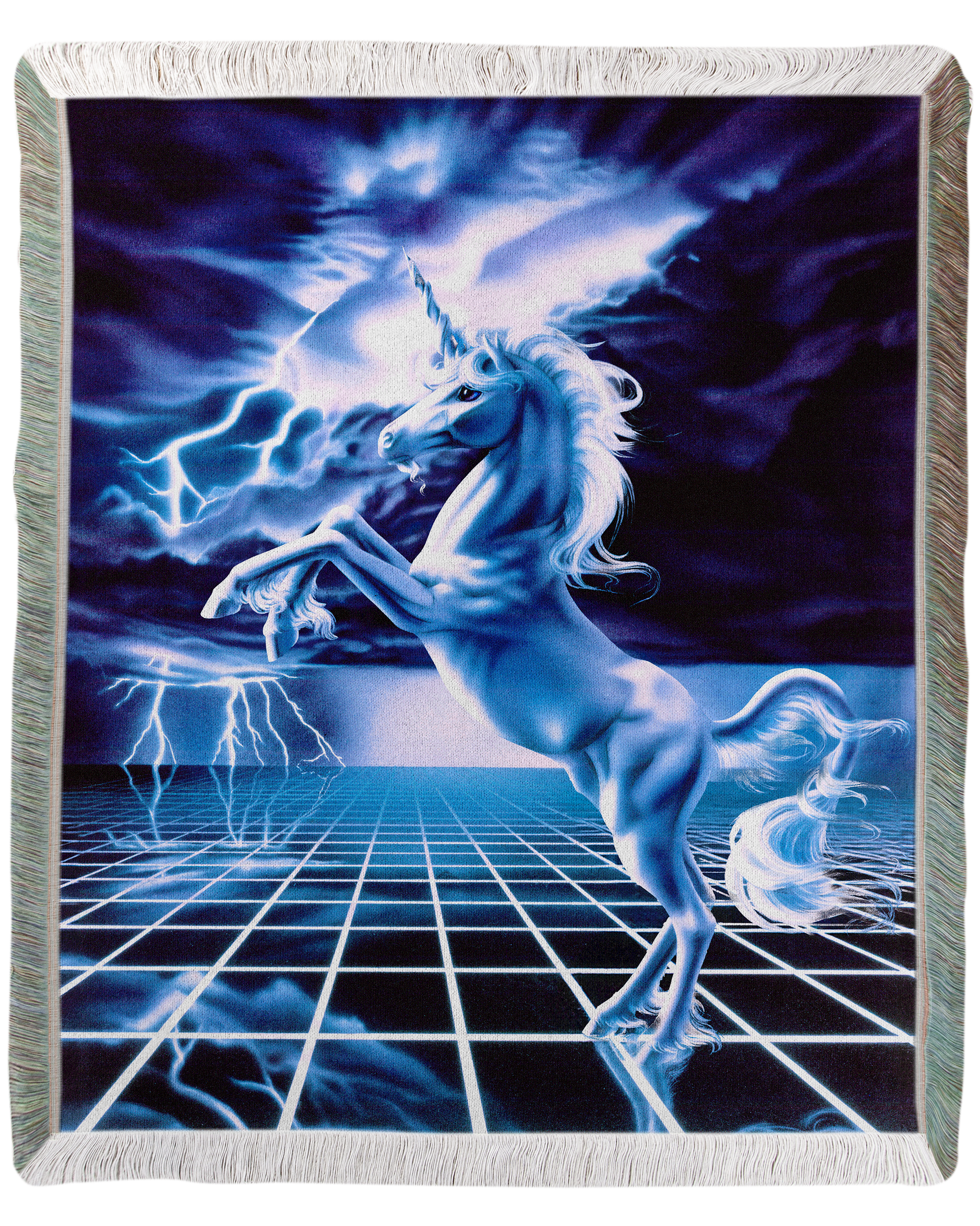 White Lightning Woven Blanket