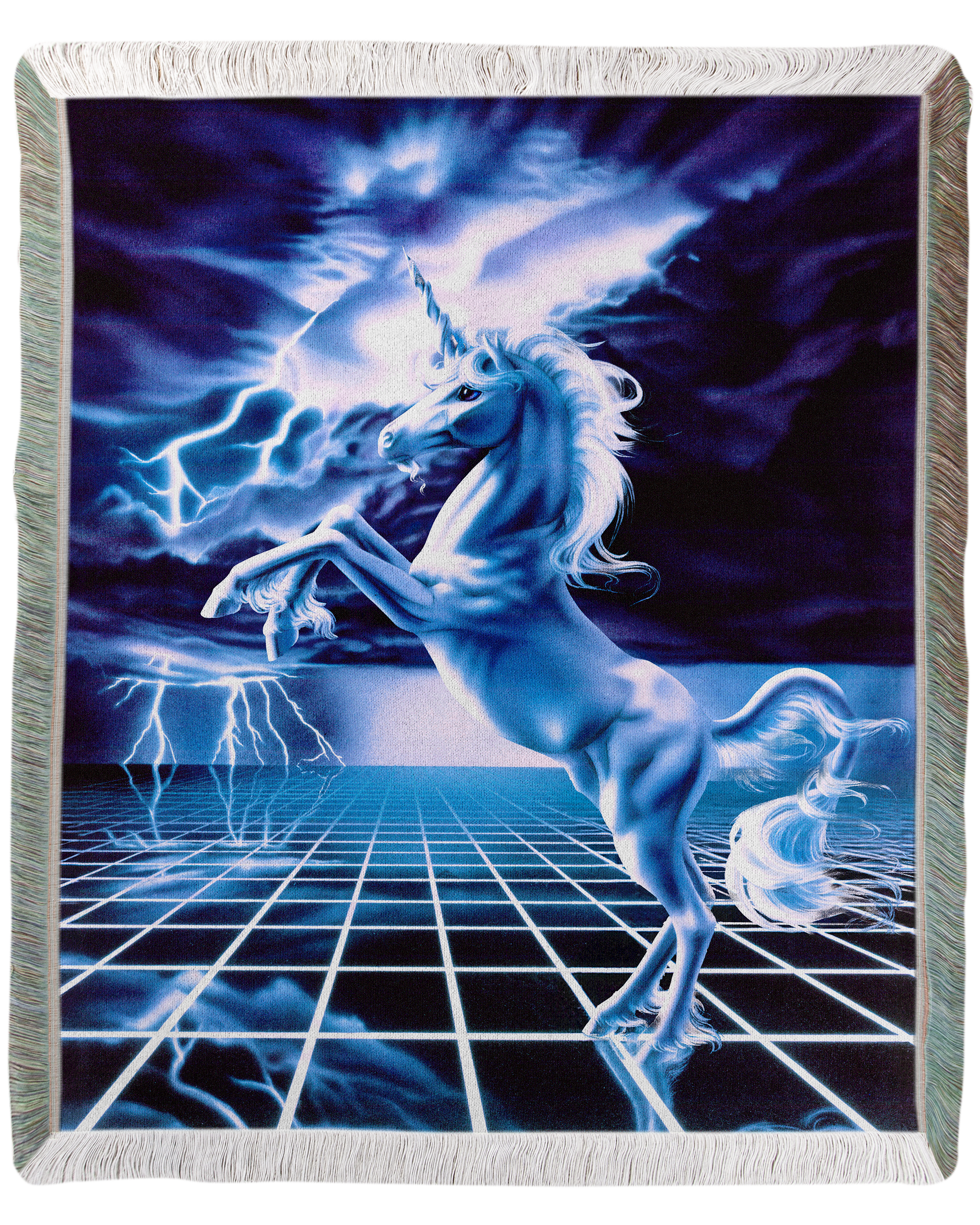 White Lightning Woven Blanket