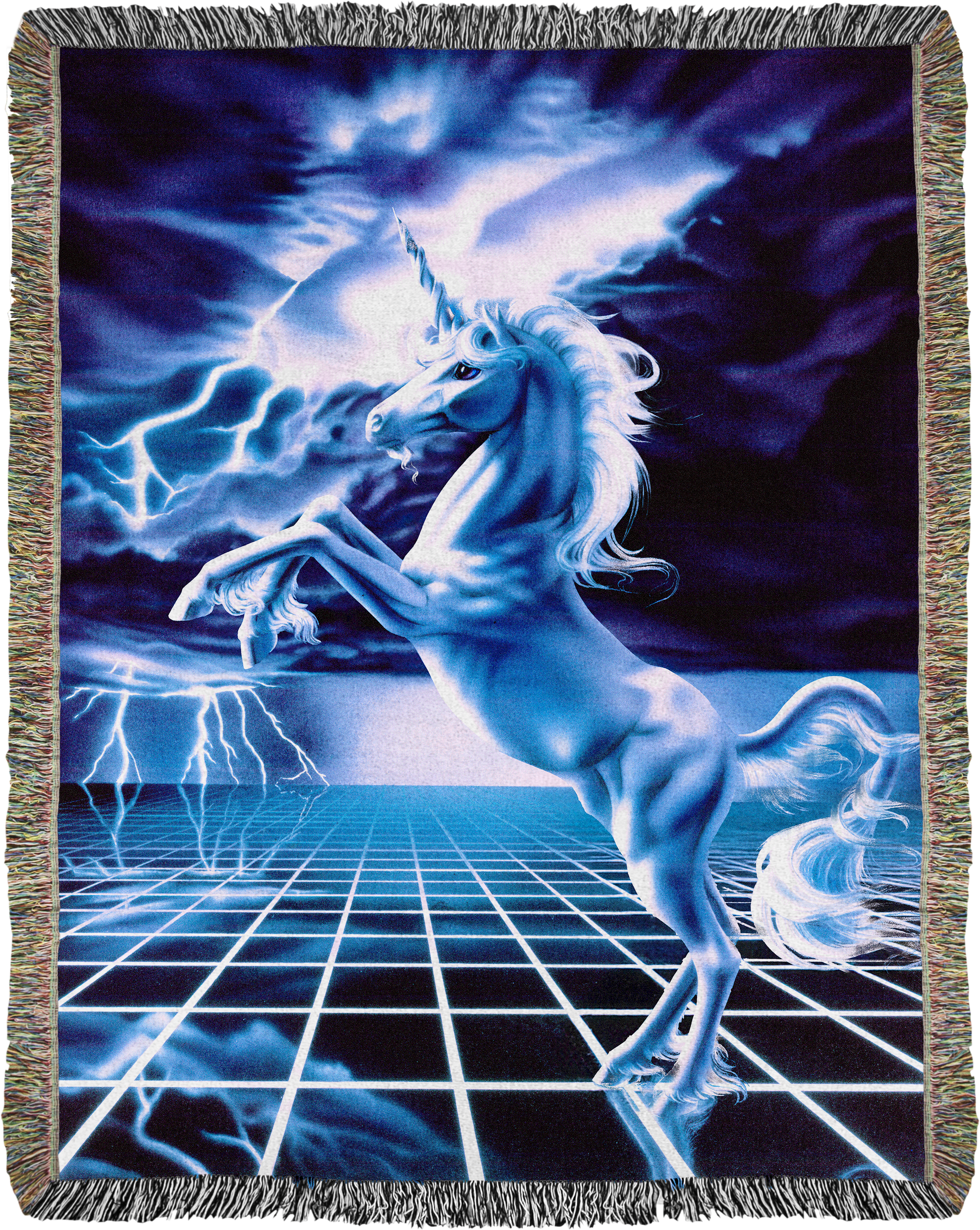 White Lightning Woven Blanket