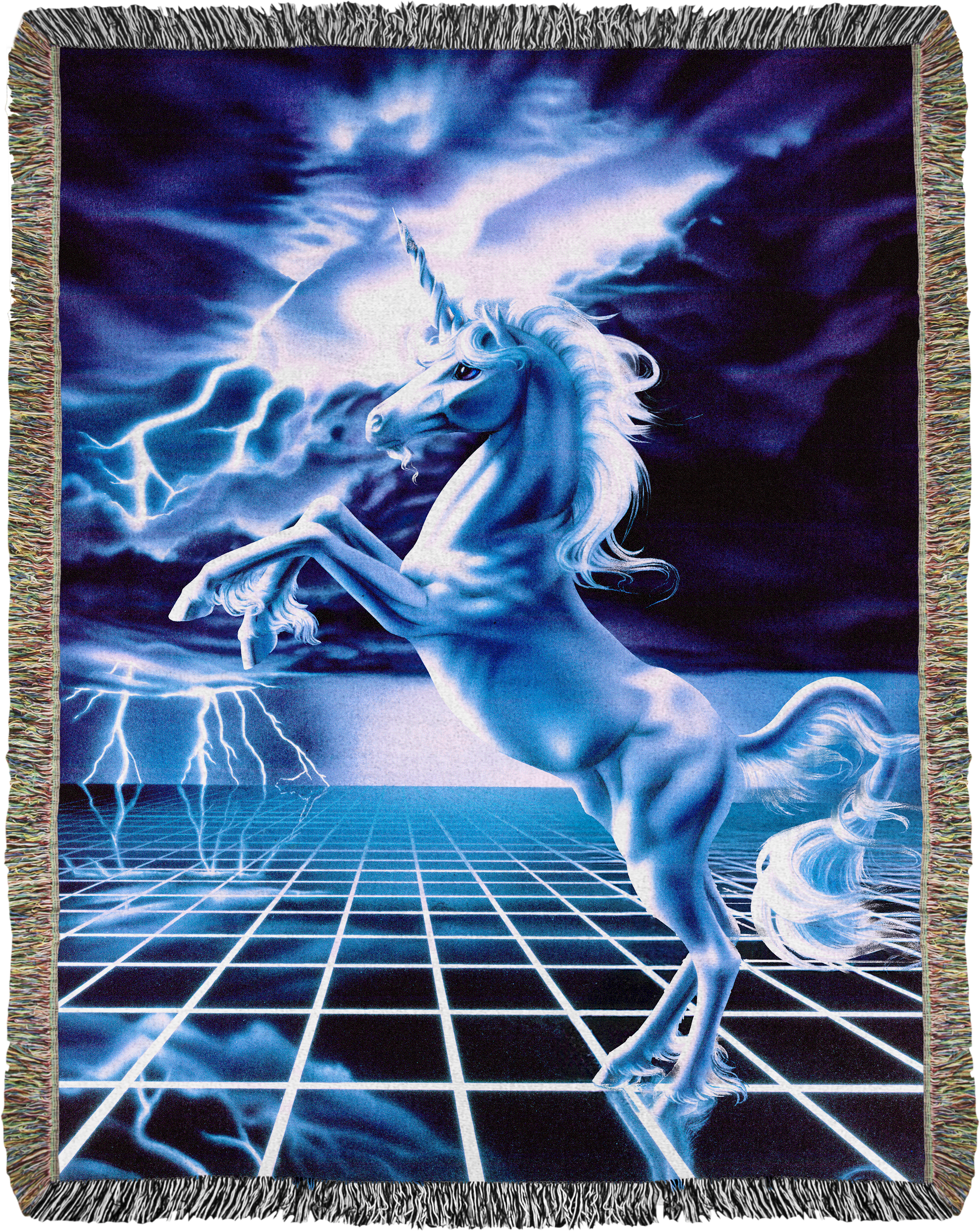 White Lightning Woven Blanket
