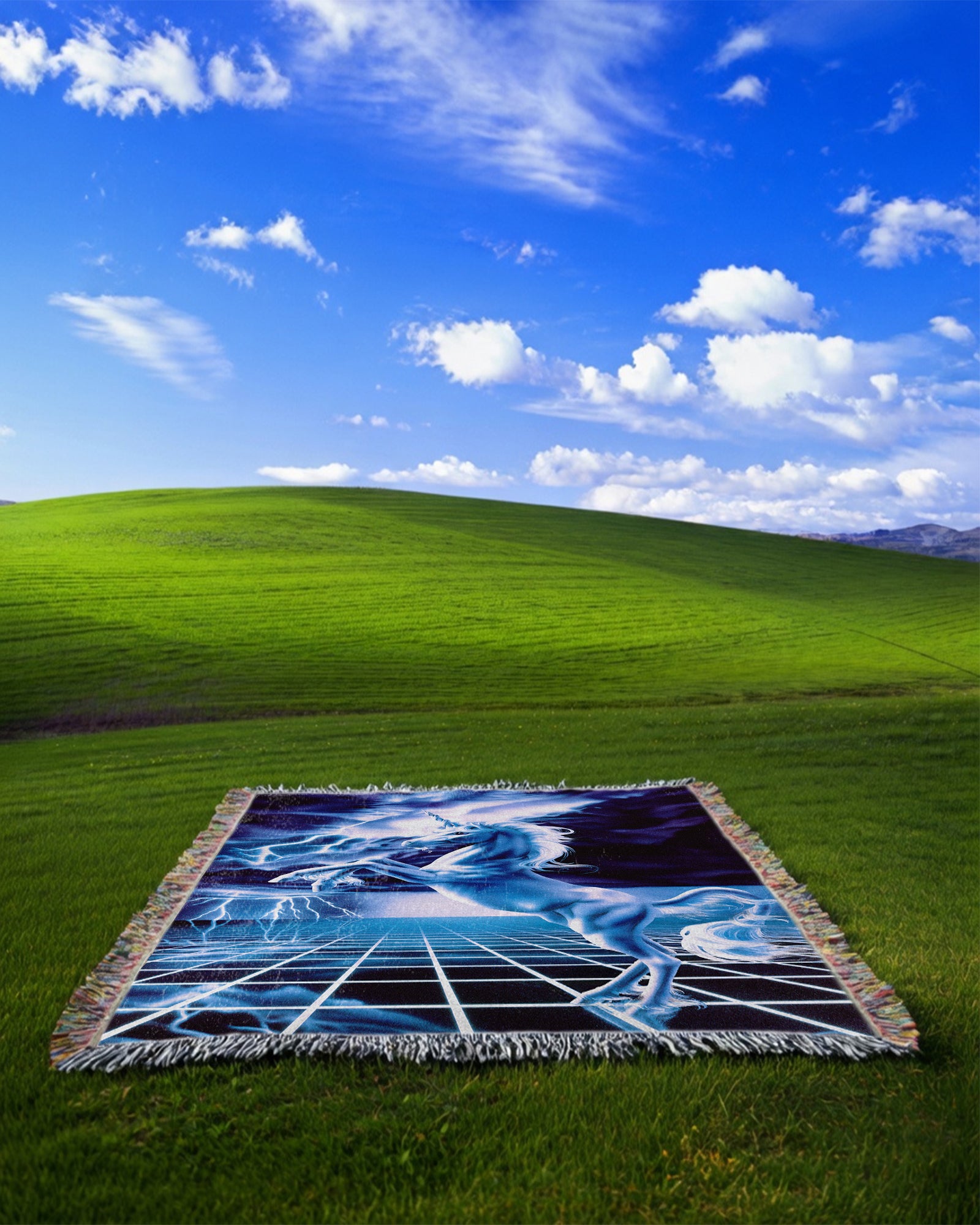 White Lightning Woven Blanket