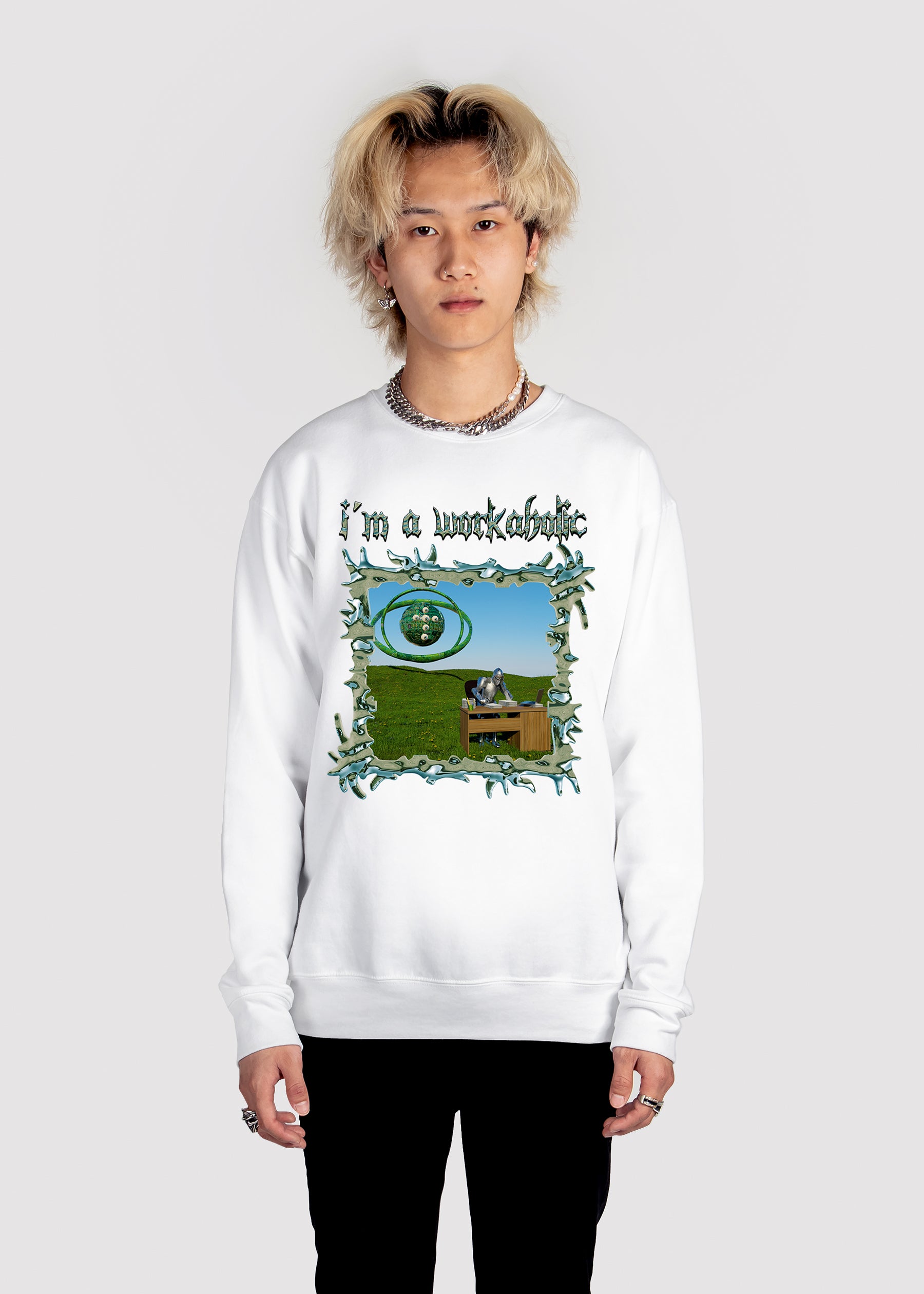 Workaholic Sweatshirt - Workaholic w Sweatshirt Man-mockup.jpg