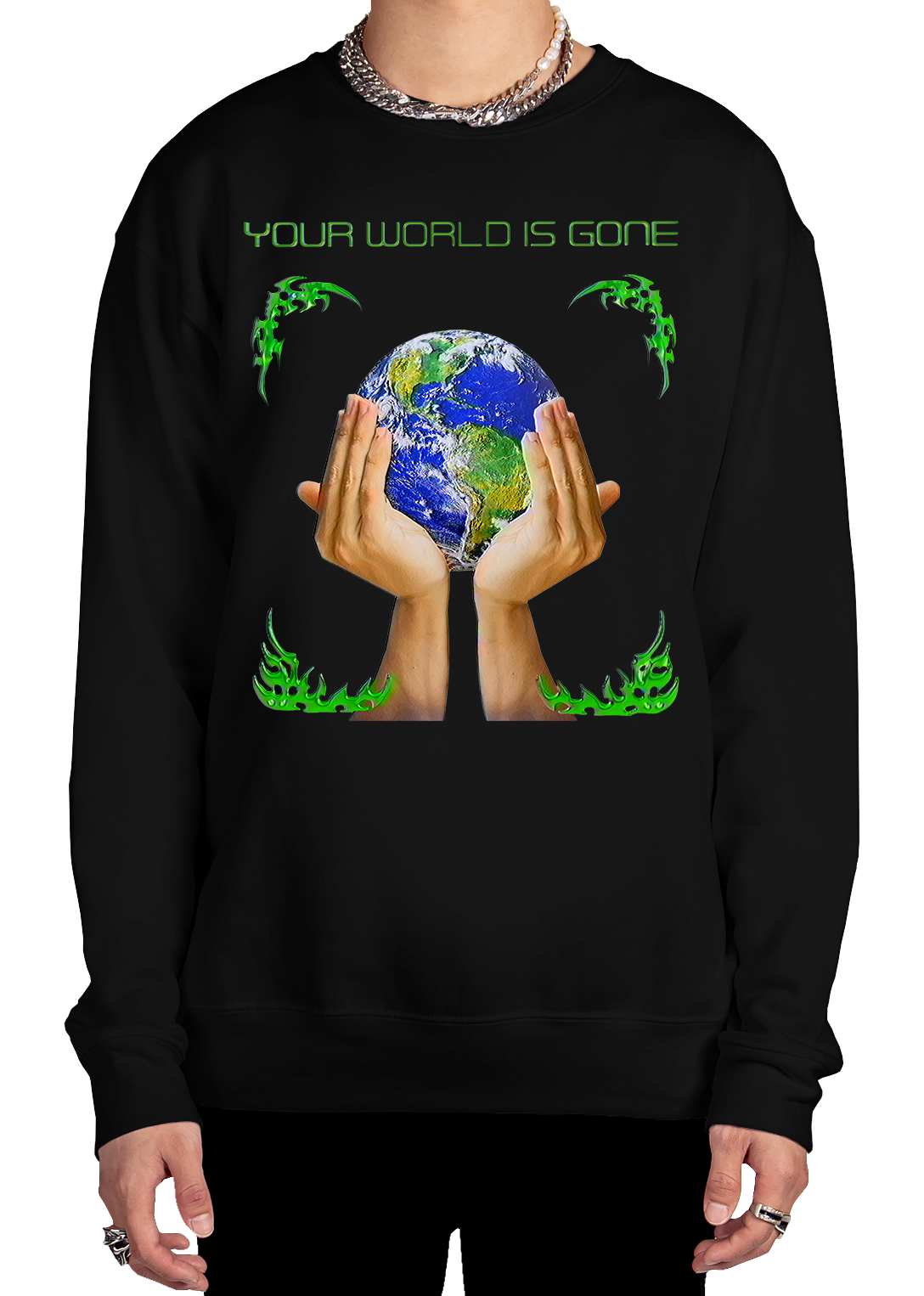 World Is Gone Sweatshirt - World Is Gone b Sweatshirt Man-product-mockup.png