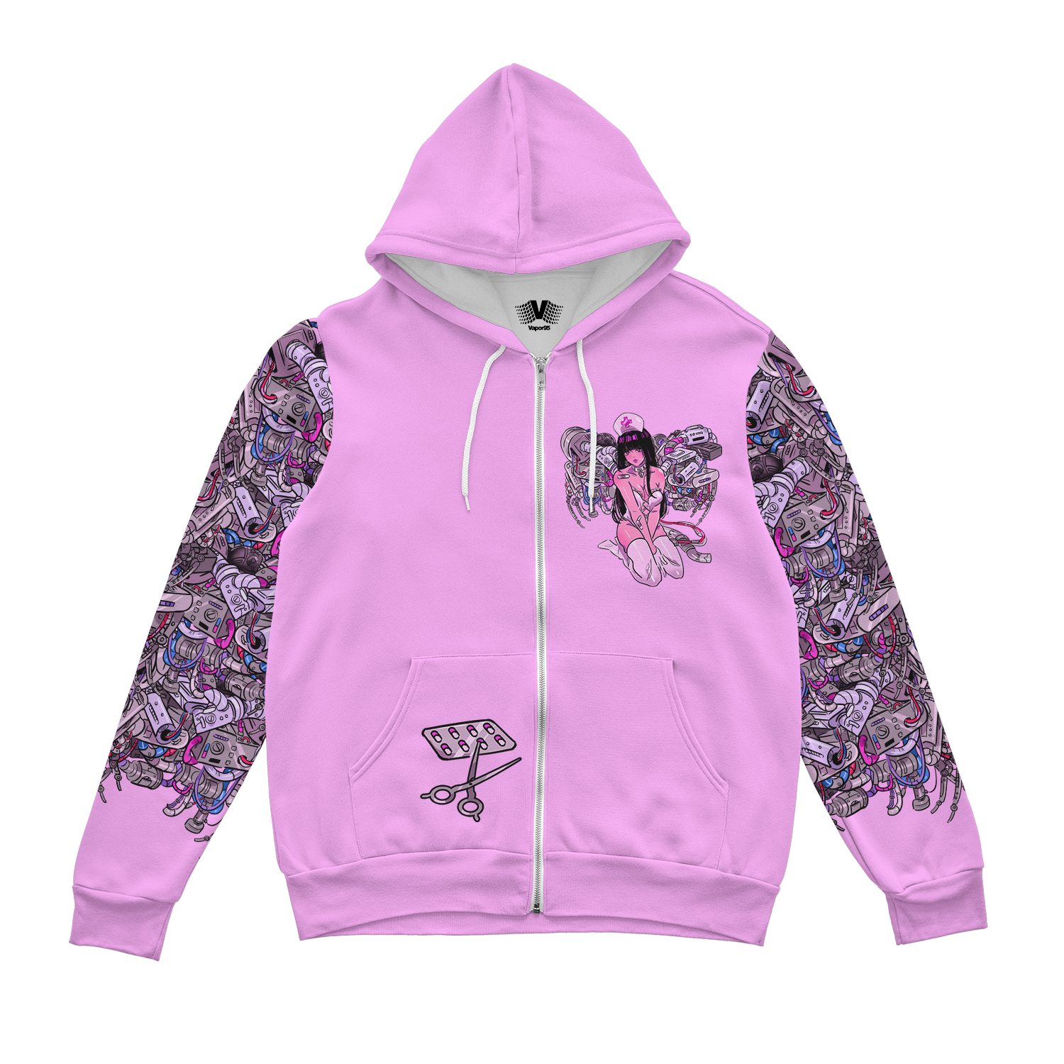 Mecha Nurse Zip Up Hoodie