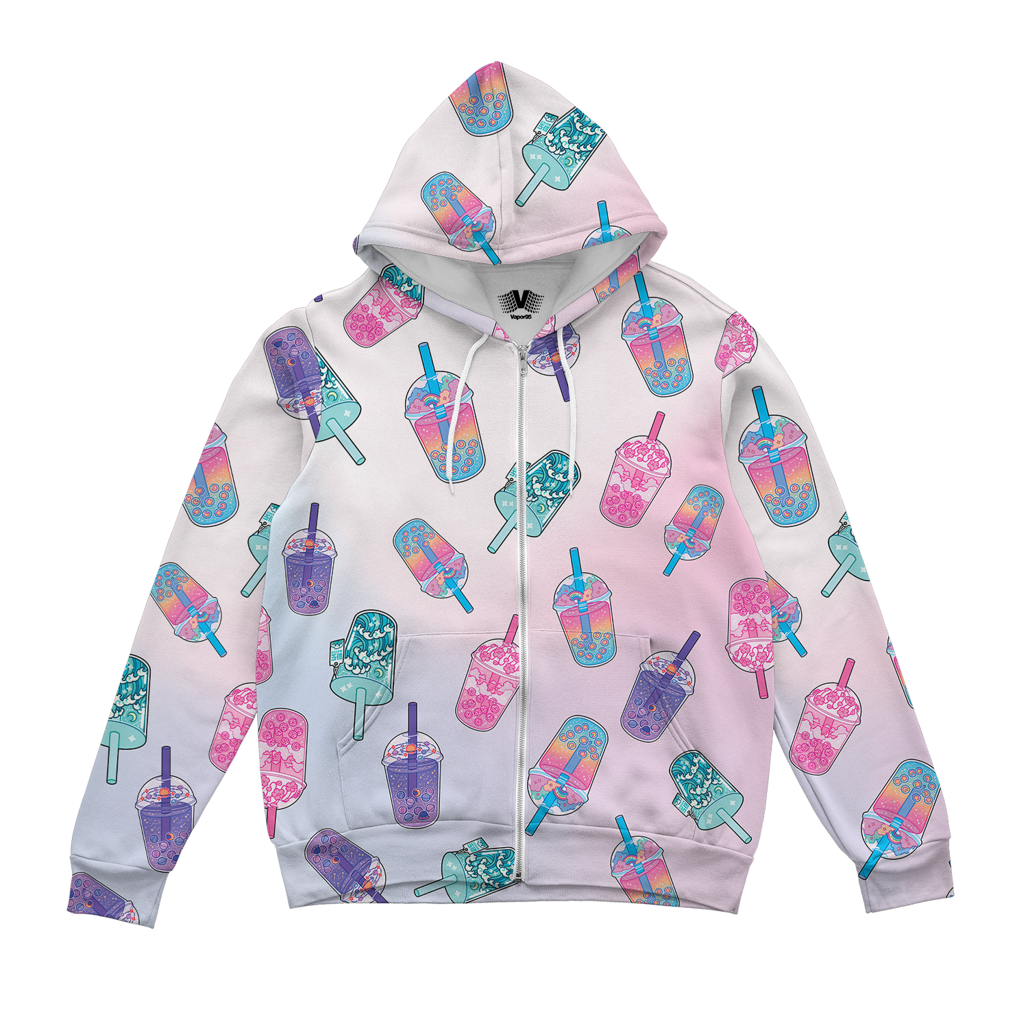 Boba Tea Zip Up Hoodie