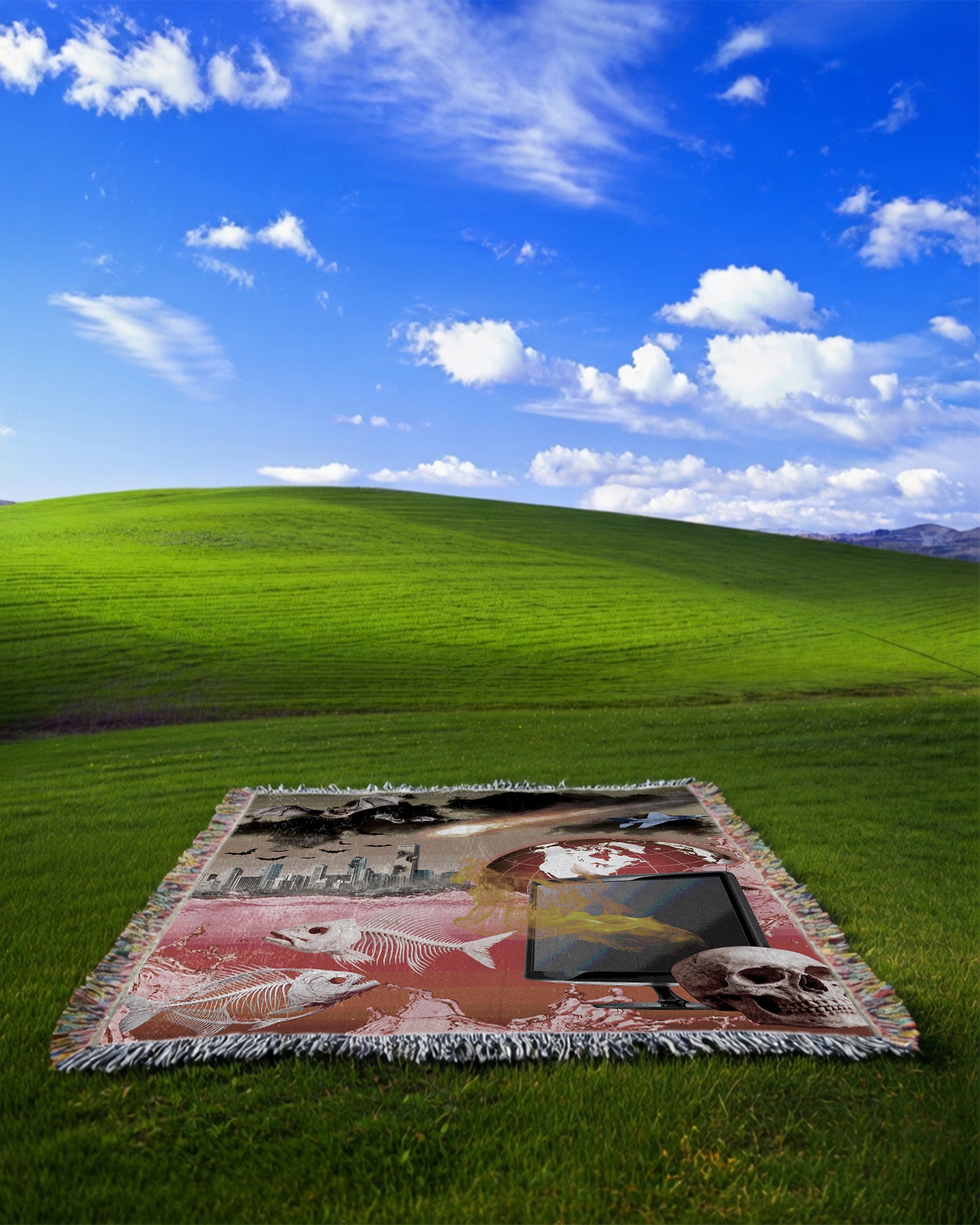 Frutiger Evil Woven Blanket