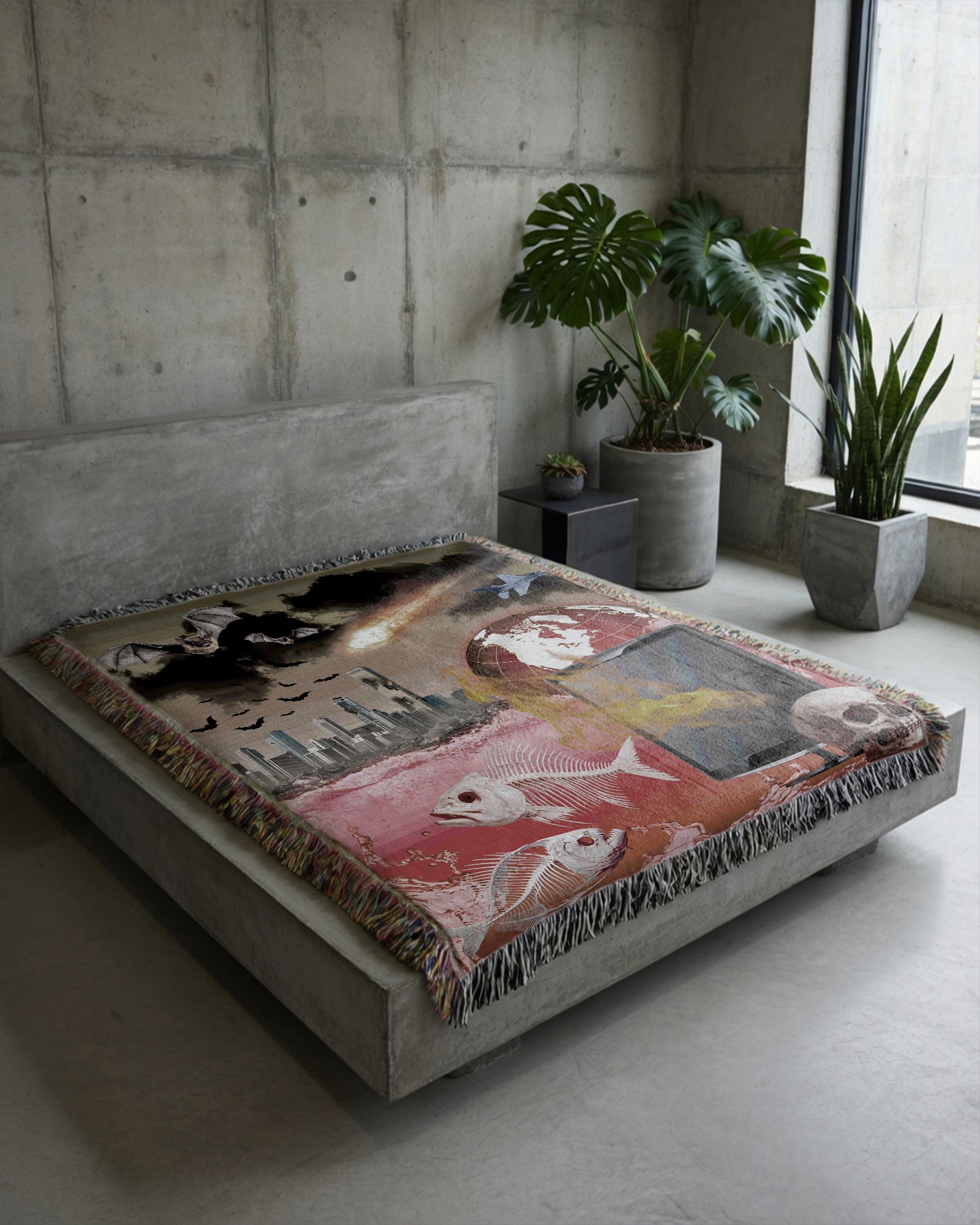 Frutiger Evil Woven Blanket