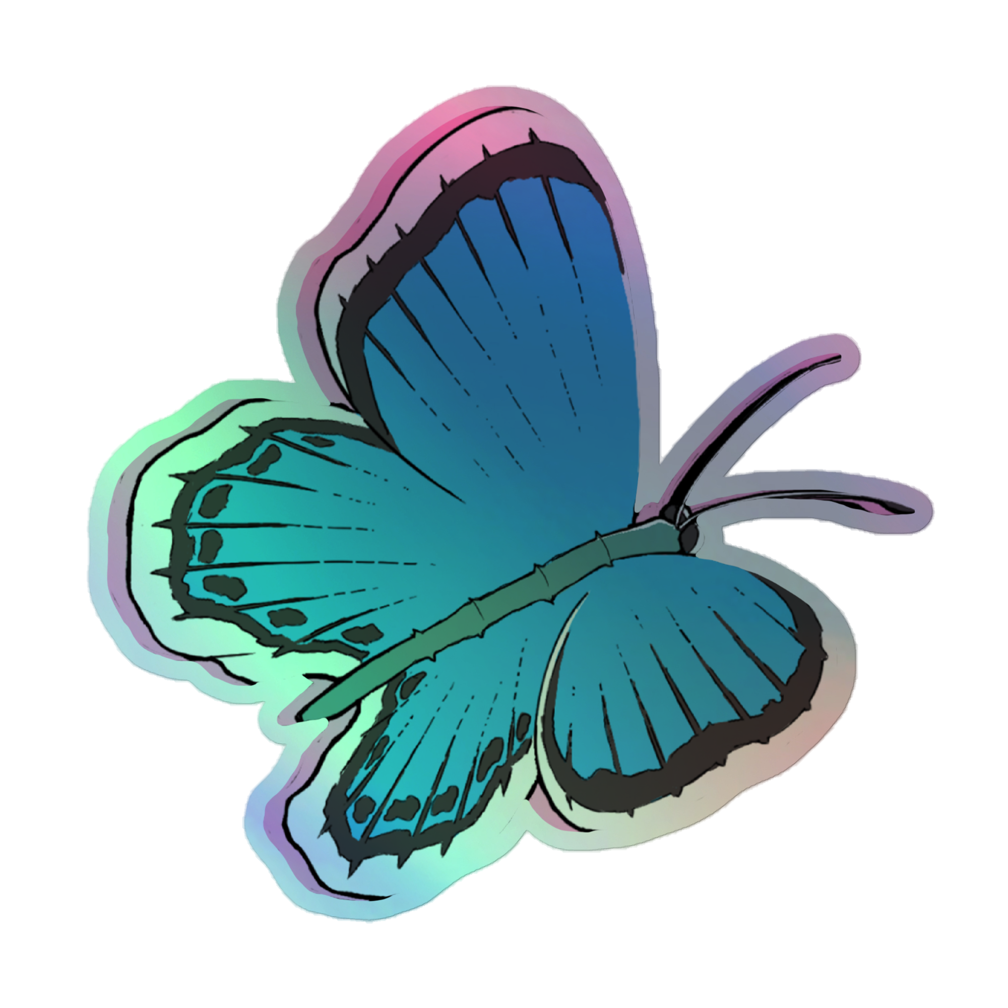 In Flight Holographic Sticker