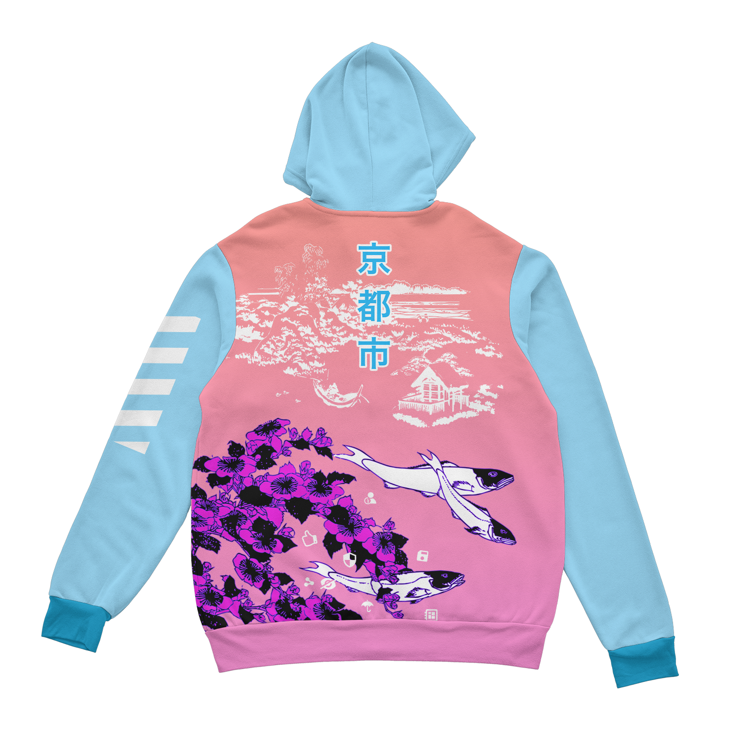 Kyoto Koi Zip Up Hoodie IN STOCK