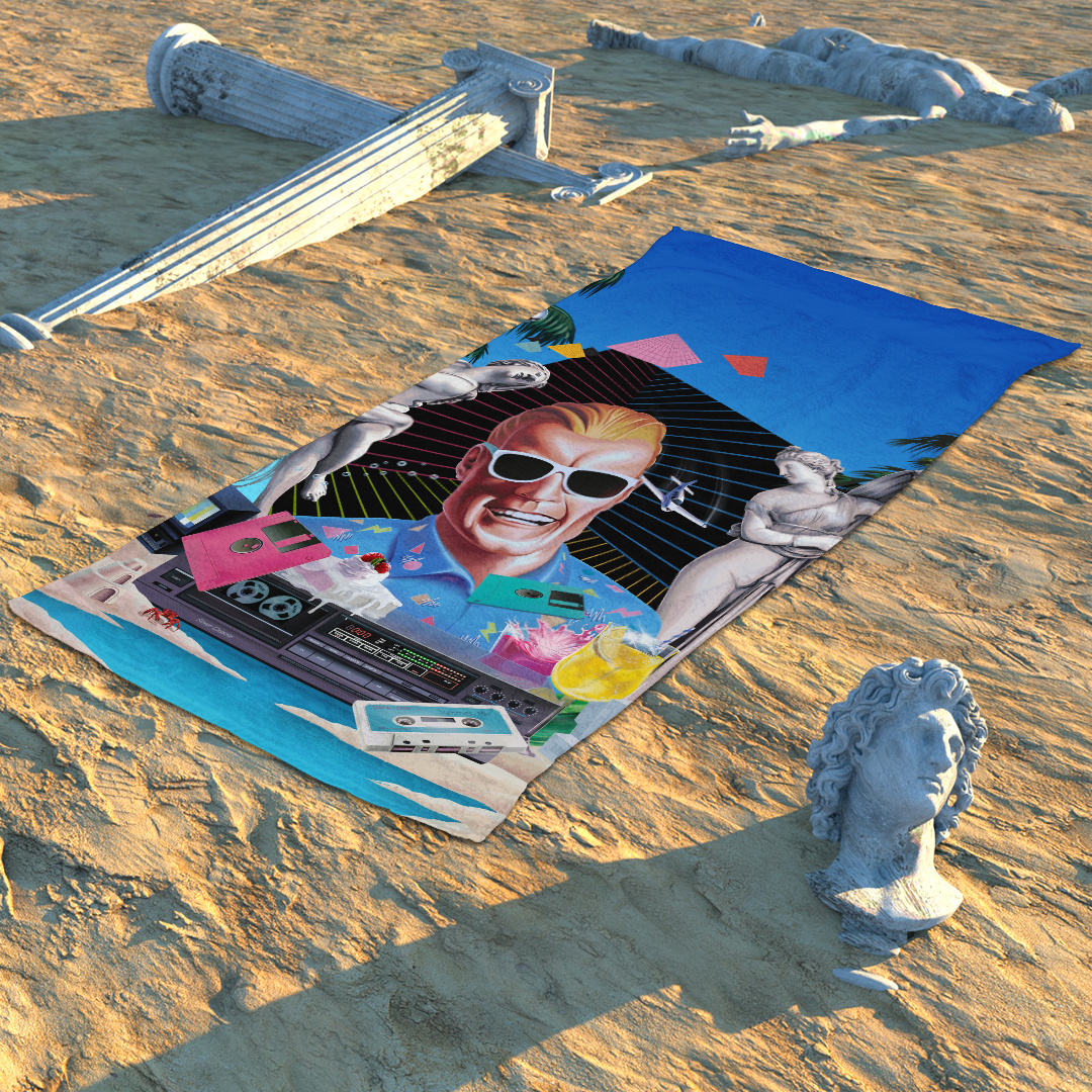 Max Headroom Beach Towel