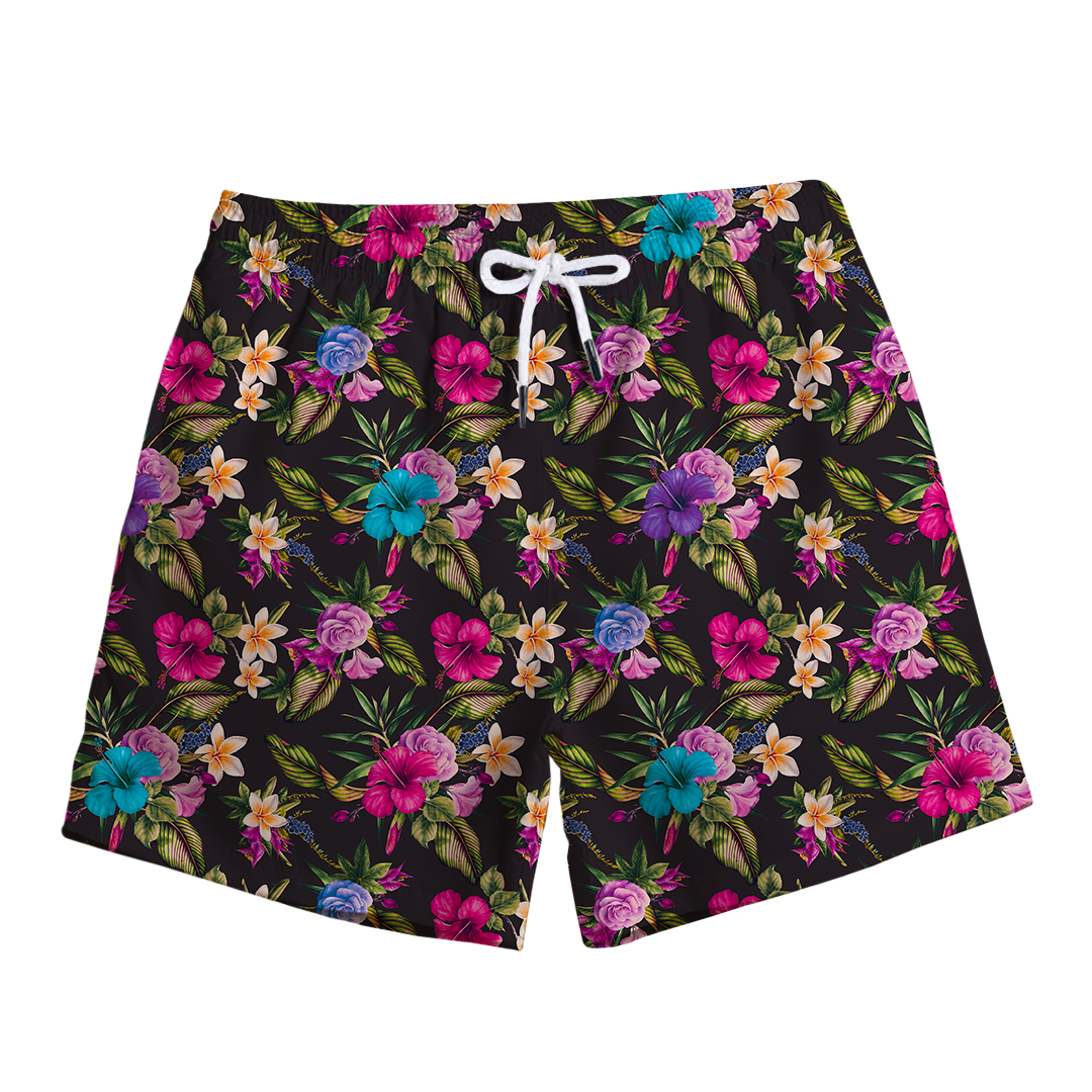 Midnight Jungle Swim Trunks