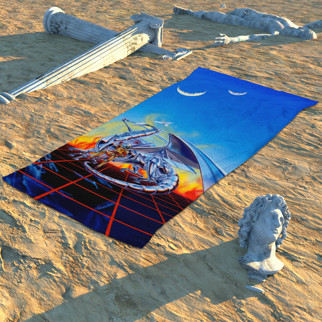 Reflections On The Grid Beach Towel