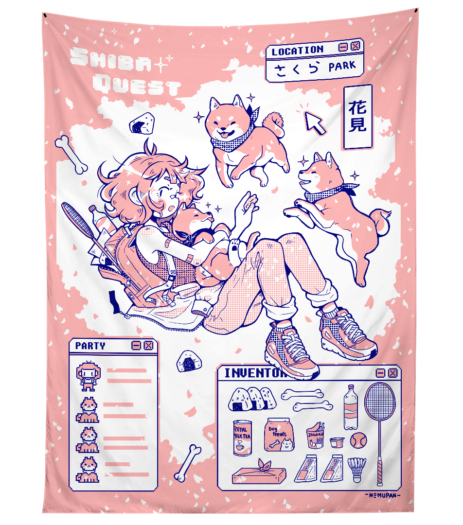 Shiba Quest Tapestry
