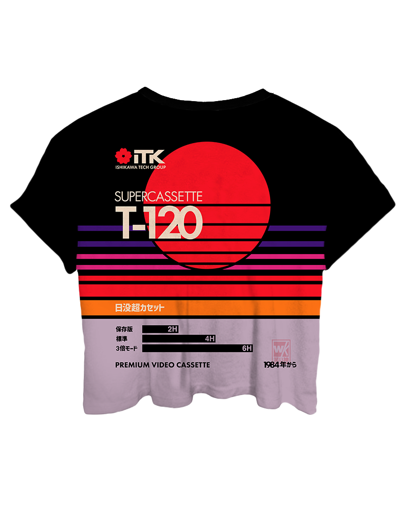 Sunset Supercassette Crop Top