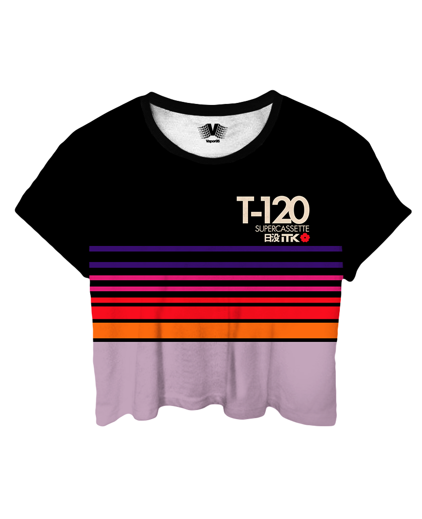 Sunset Supercassette Crop Top