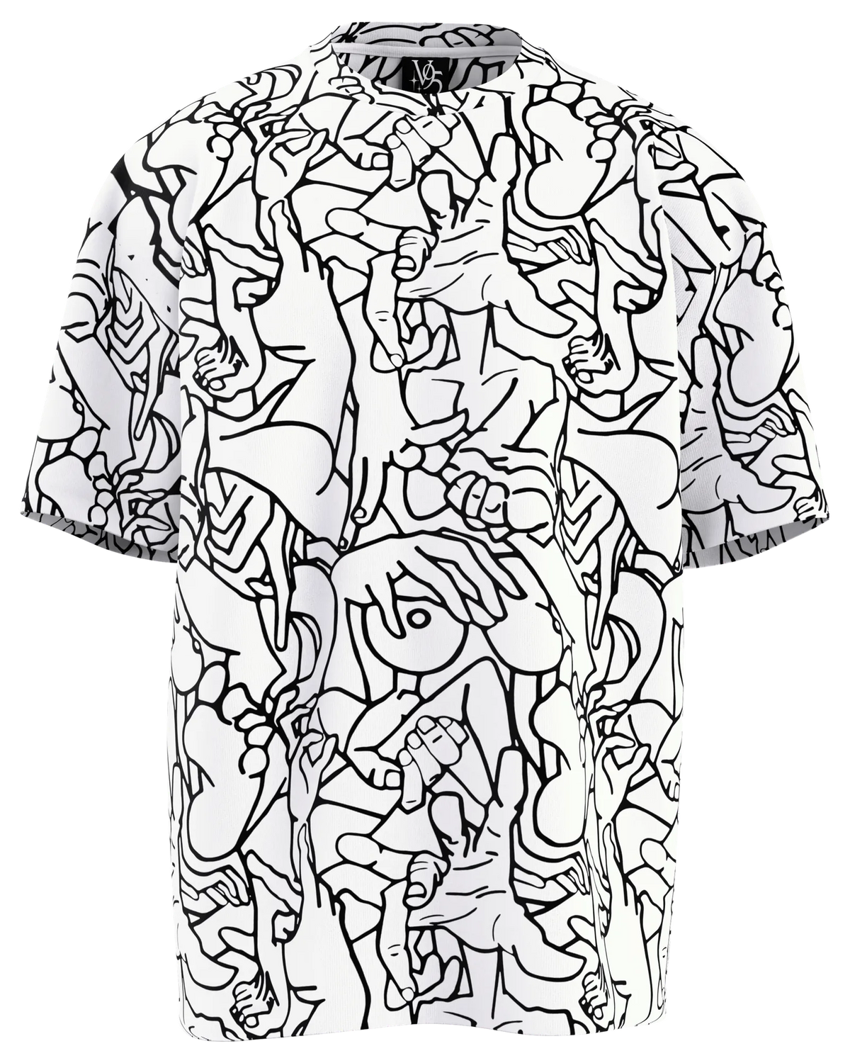 Tight Spaces Tee, White, front