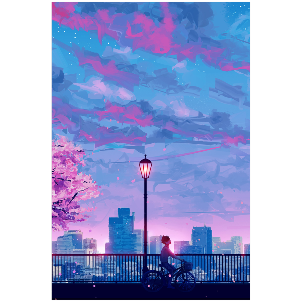 Plum Sky Ride Poster Poster Vapor95 24x36 inch 