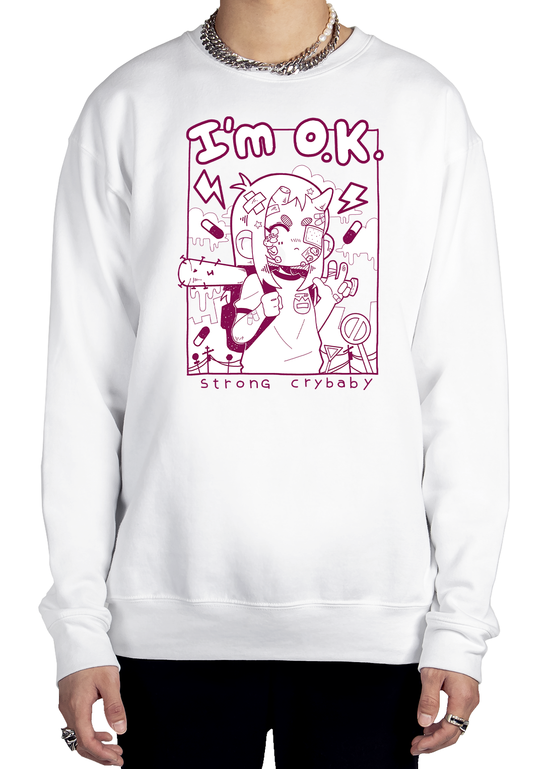 Crybaby Sweatshirt Graphic Sweatshirt Vapor95