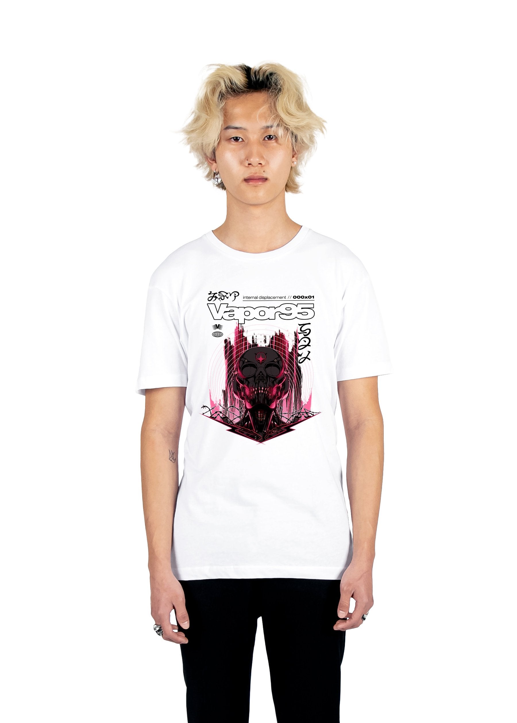 Internal Displacement Tee Graphic Tee DTG White S