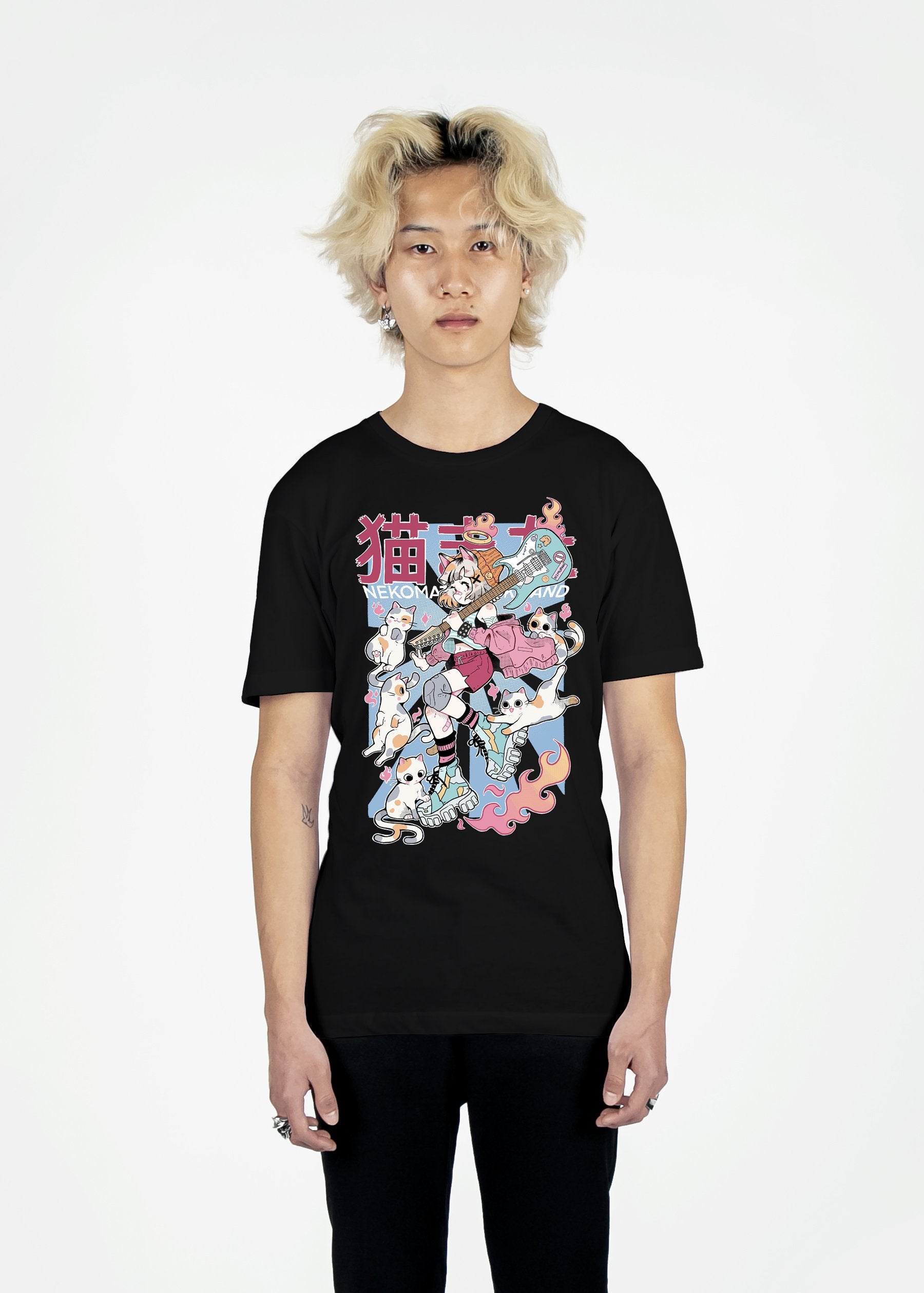 Nekomata Tee Graphic Tee DTG Black S