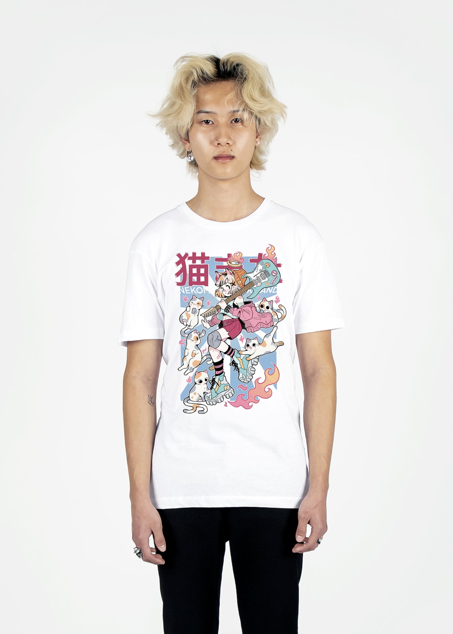 Nekomata Tee Graphic Tee DTG White S